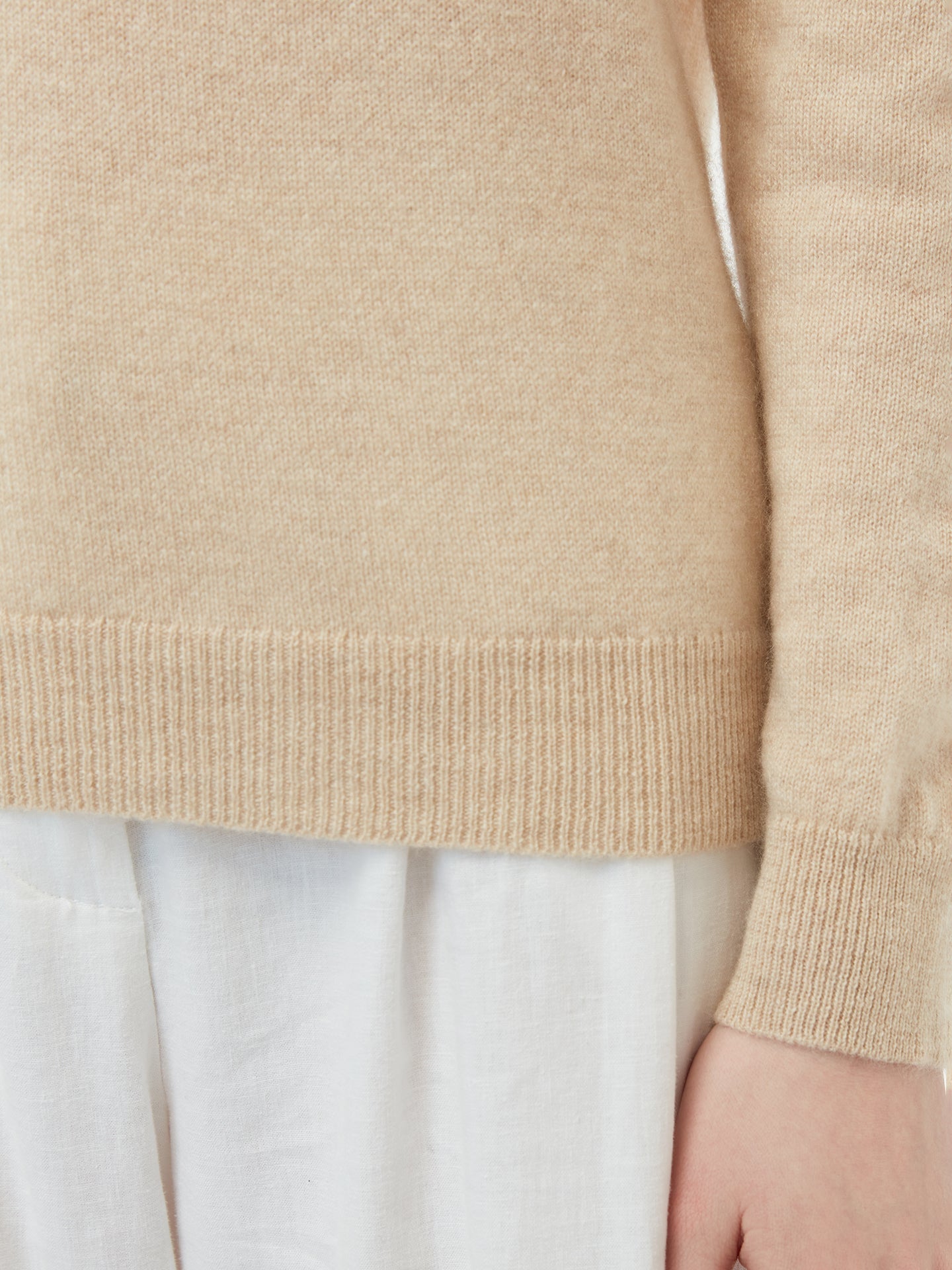 Cachemire léger pour femme Poids Basique Col Rond Taupe - Gobi Cashmere