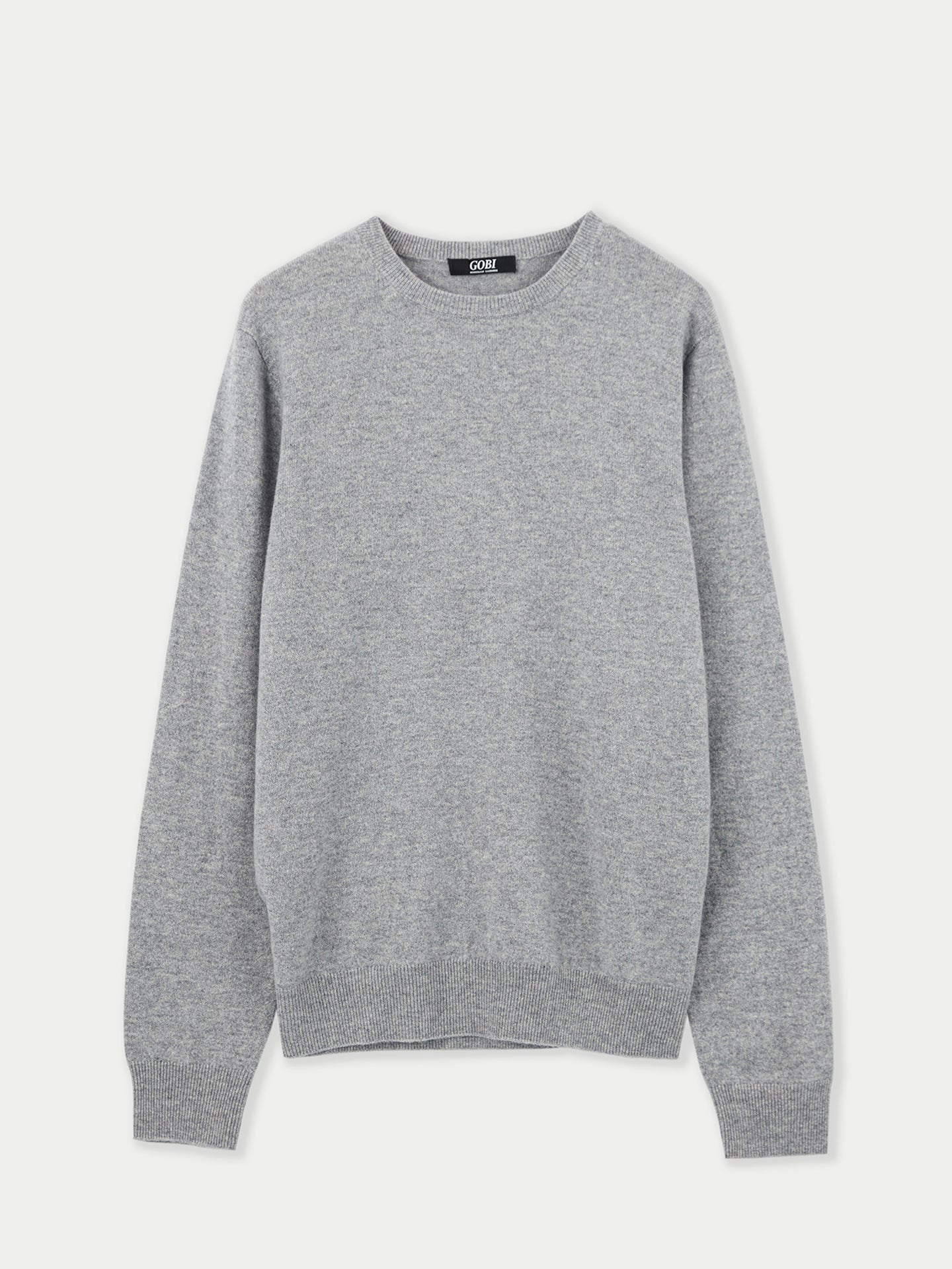 Pull col rond en Cachemire pour hommes Gris - Gobi Cashmere