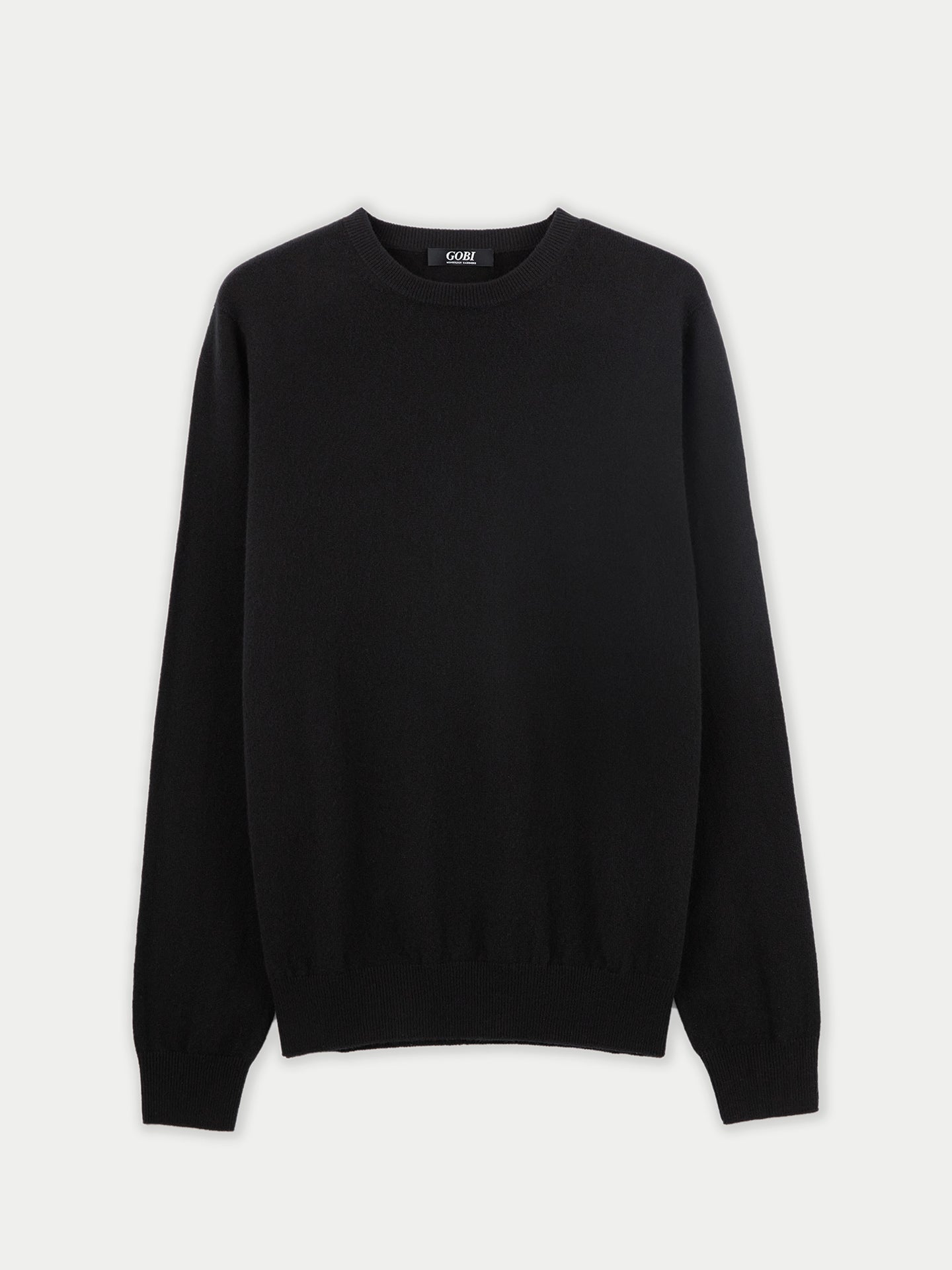 Pull col rond en Cachemire pour hommes Noir - Gobi Cashmere