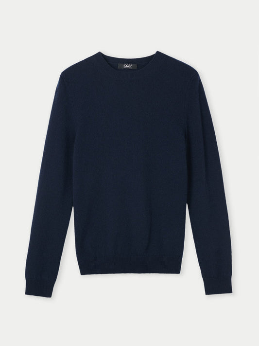 Cachemire léger pour femme Poids Basique Col Rond Marine - Gobi Cashmere