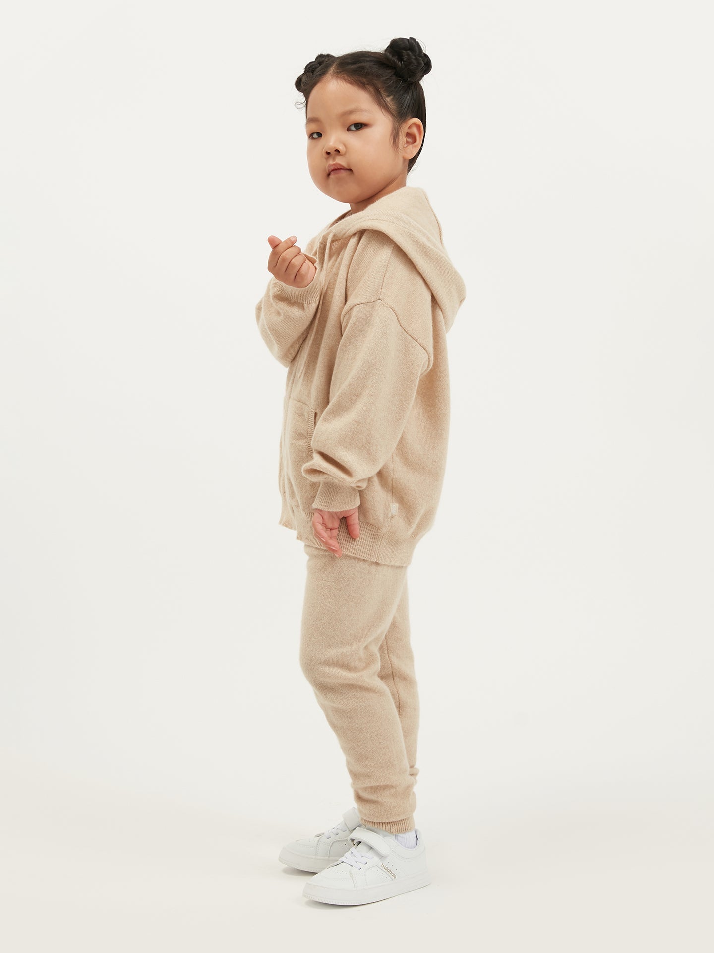 Cardigan zippé à capuche en cachemire Taupe - Gobi Cashmere