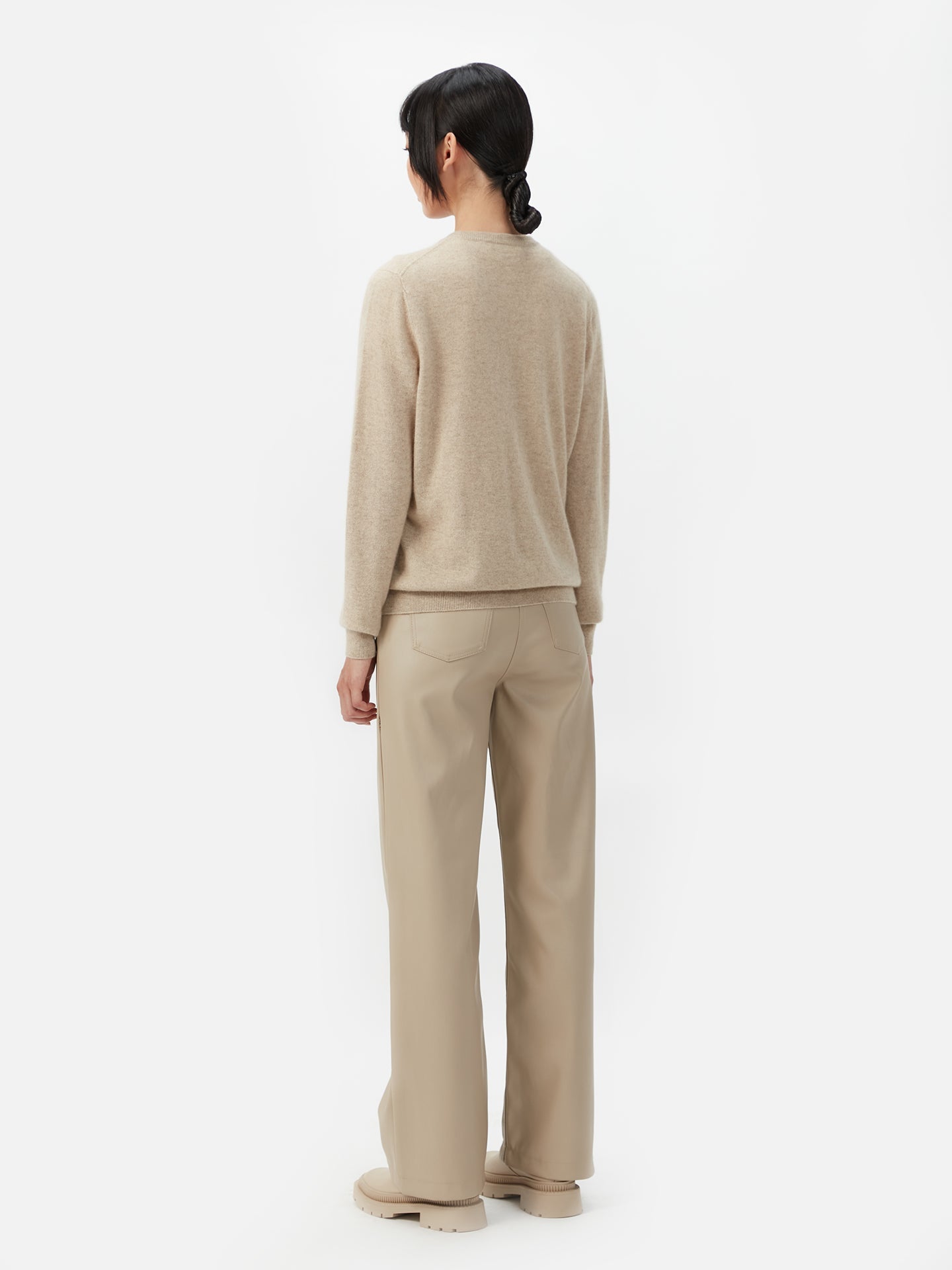 Cardigan col rond en Cachemire pour femmes Taupe - Gobi Cashmere