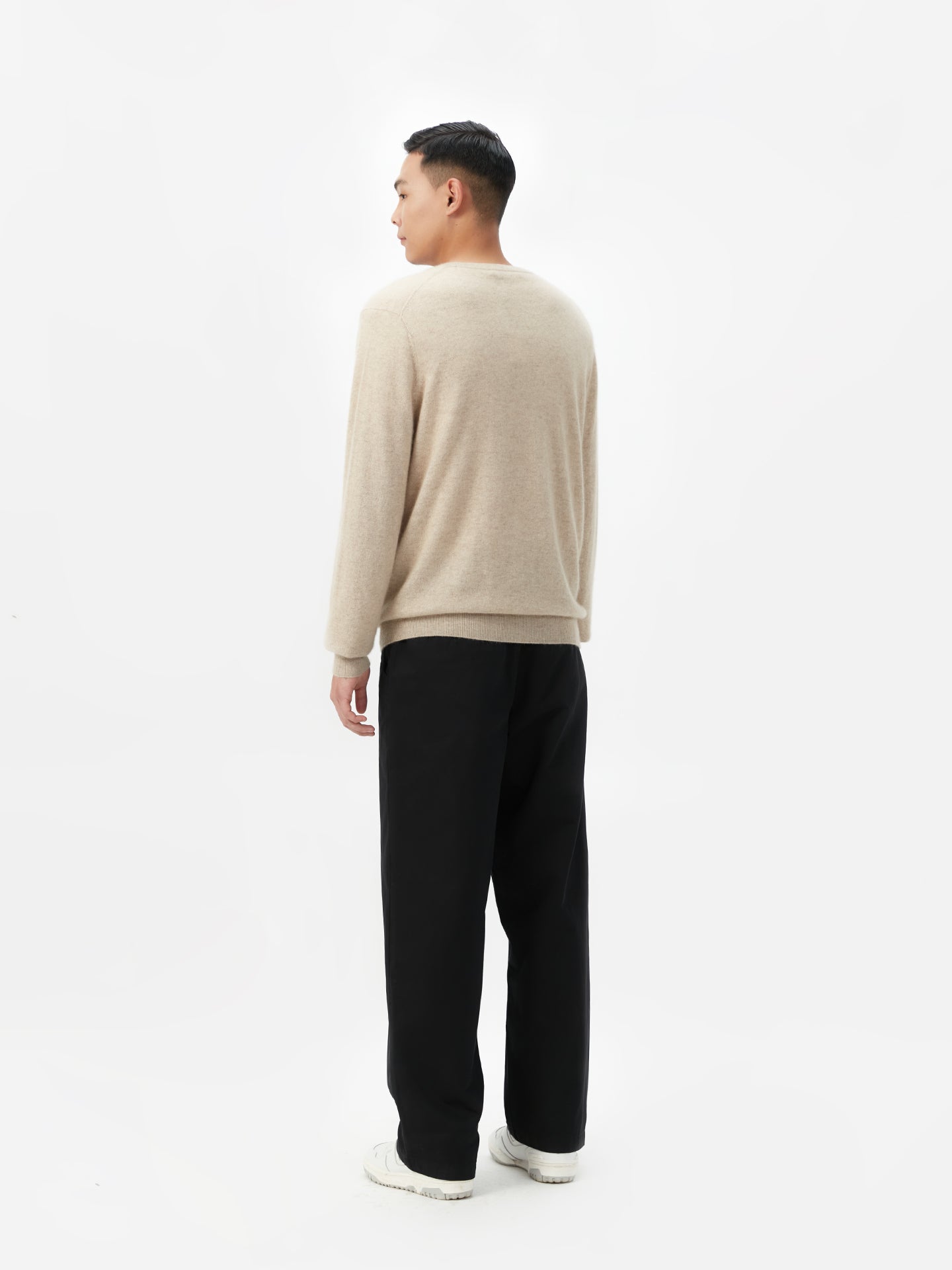 Cardigan a col V en Cachemire pour hommes Taupe - Gobi Cashmere