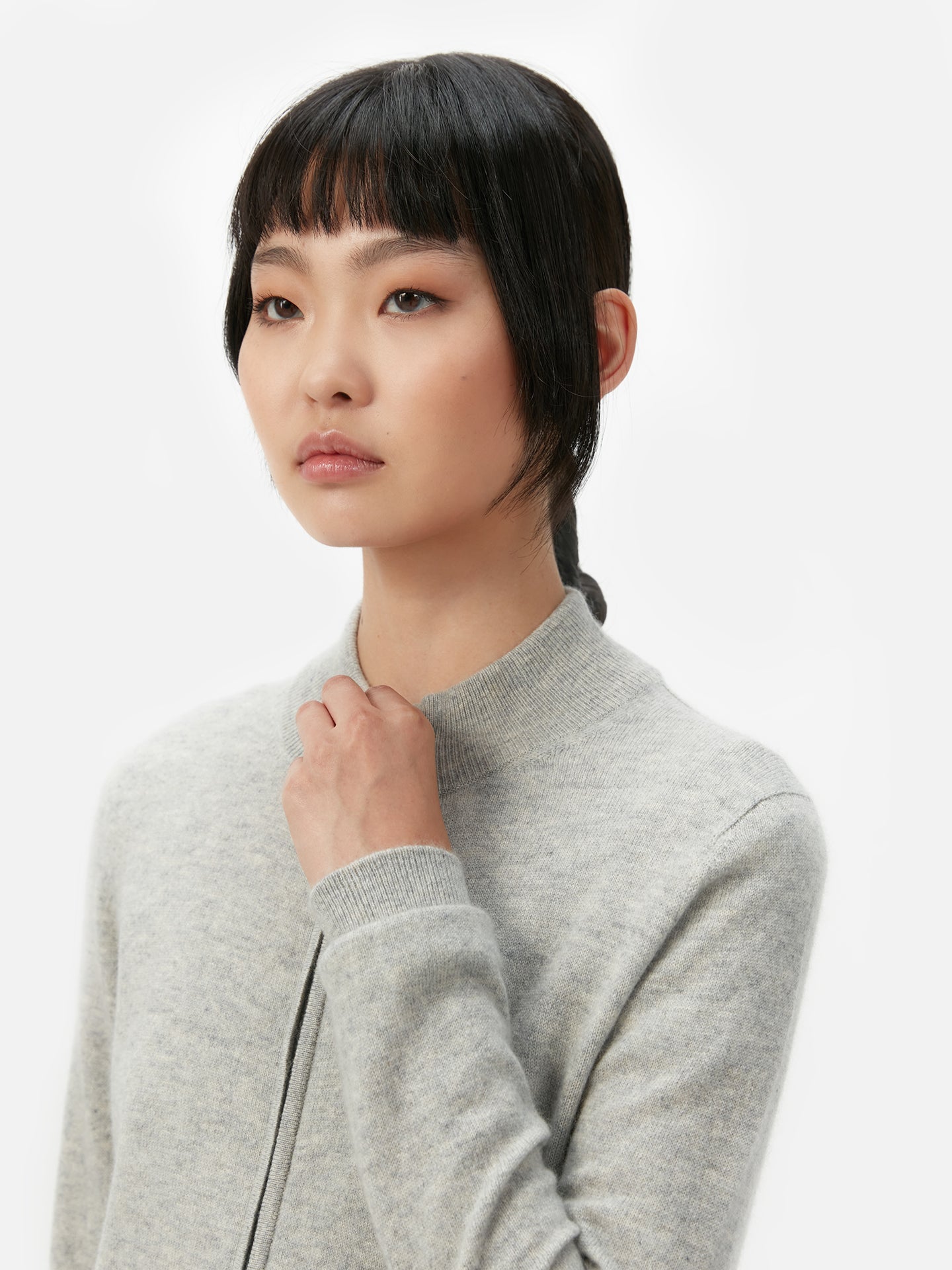 Cardigan zippé  en Cachemire pour femmes Gris - Gobi Cashmere