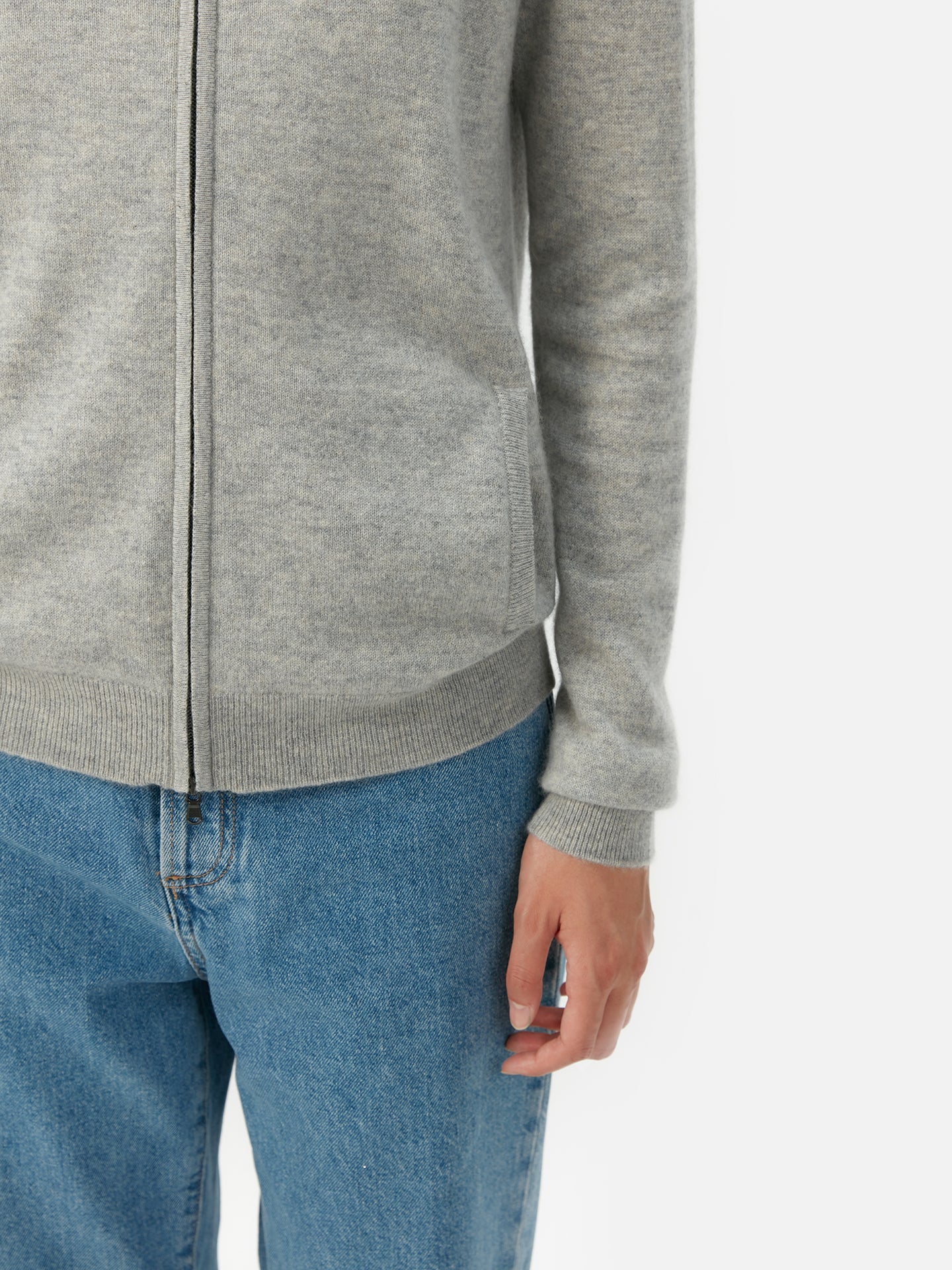Cardigan zippé  en Cachemire pour femmes Gris - Gobi Cashmere
