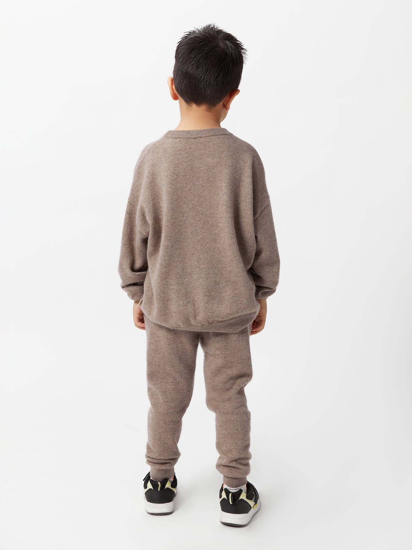 Pull en cachemire pour enfants Taupe - Gobi Cahmere