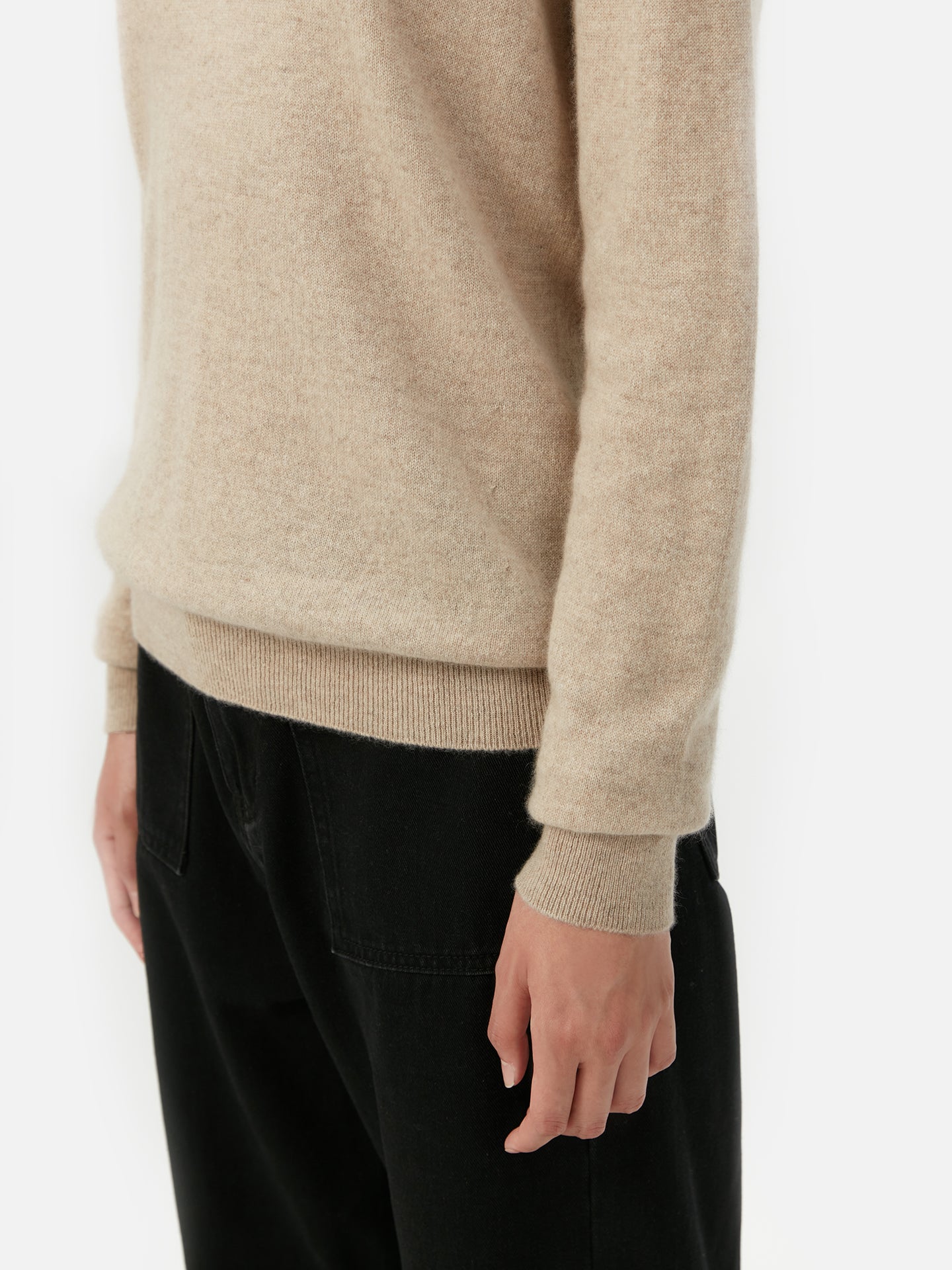 Pull coll rond en Cachemire pour  femme , couleur Taupe - Gobi Cashmere
