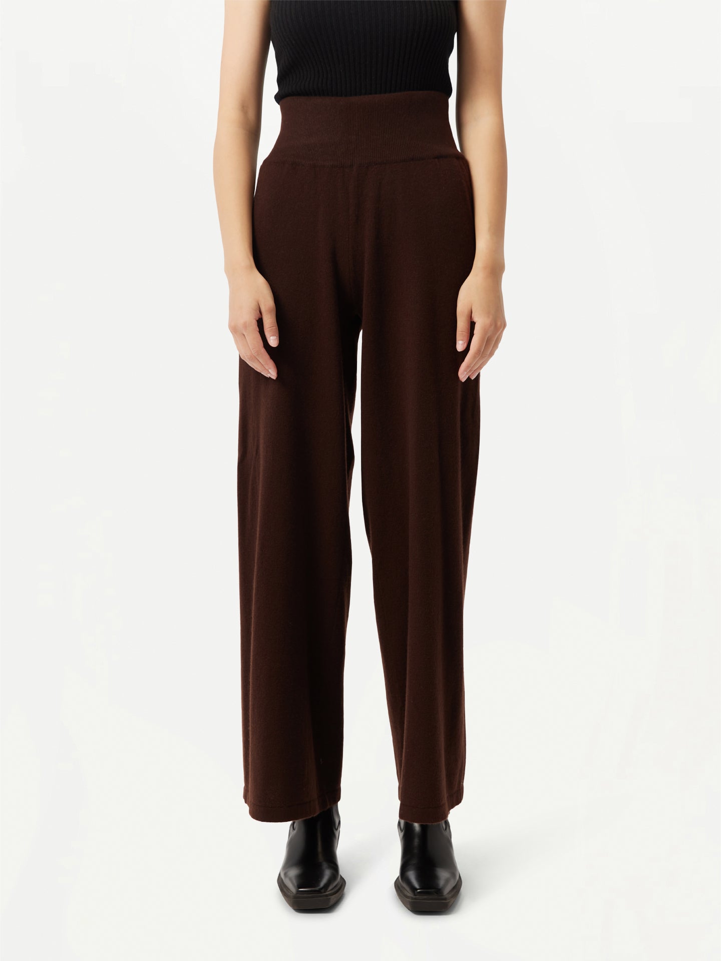 GOBI Pantalon à jambes larges en cachemire - Collection Country-Chic Blanc - Gobi Cashmere Taupe - Gobi Cashmere Marron - Gobi Cashmere