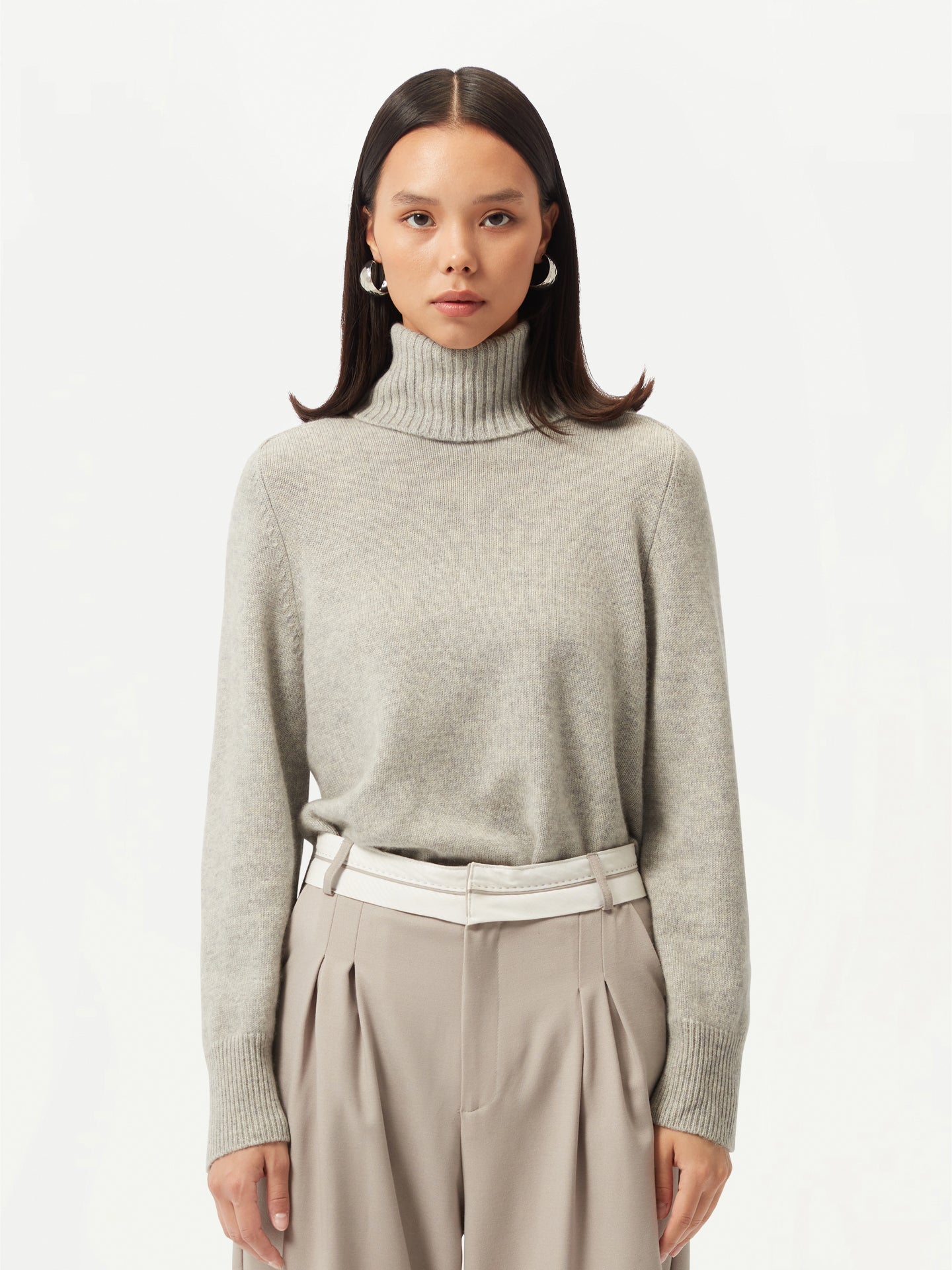 GOBI Col roulé en cachemire - Collection Country-Chic Gris - Gobi Cashmere