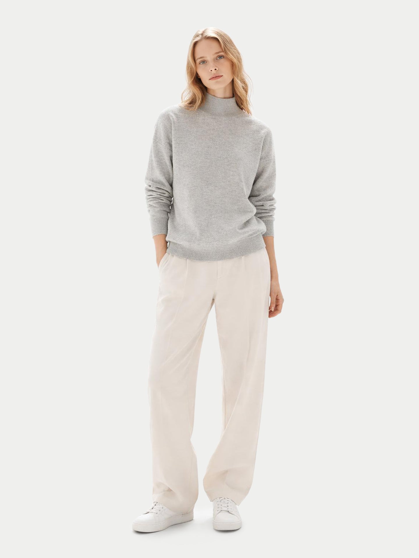 Pull col haut en cachemire Essential pour femmes