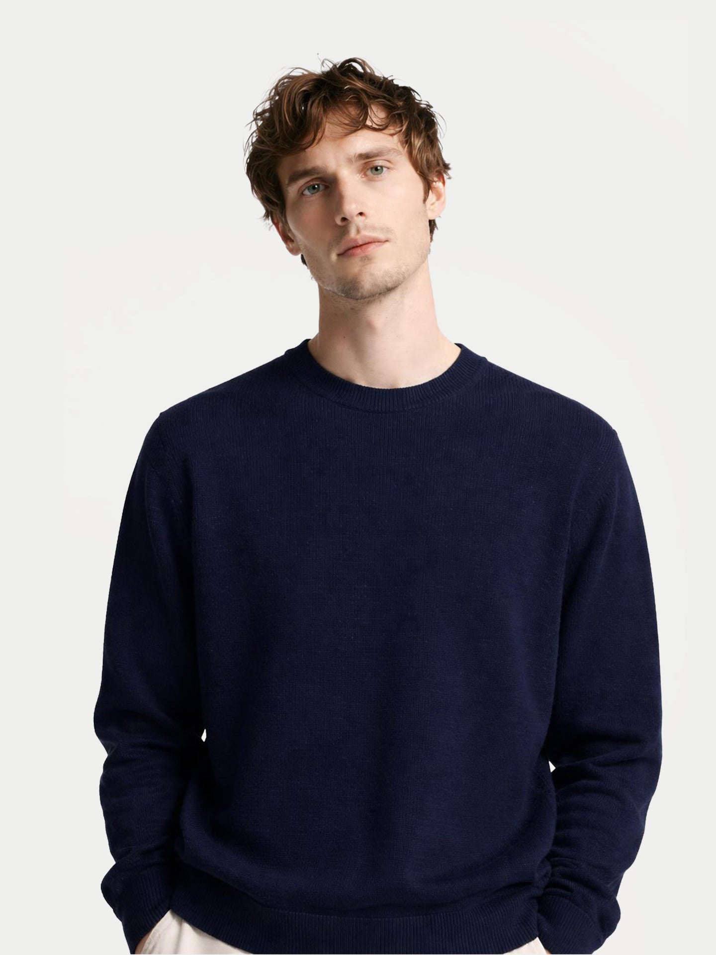 Pull col rond en cachemire Essential pour hommes