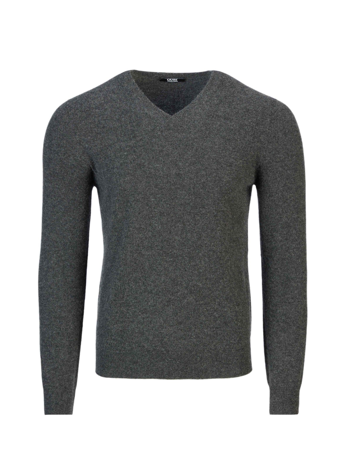 Pull col en V en Cachemire pour hommes Gris - Gobi Cashmere