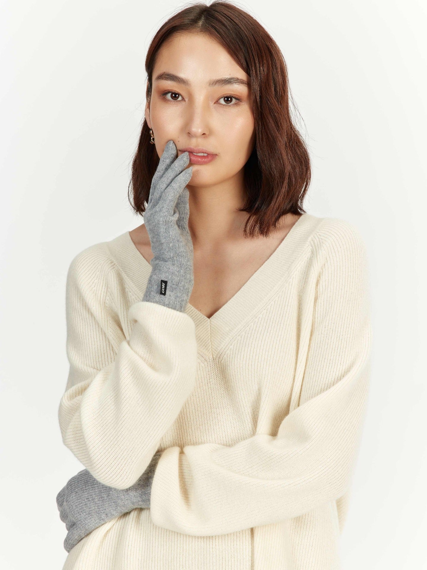 Gants en Cachemire pour femmes Gris - Gobi Cashmere