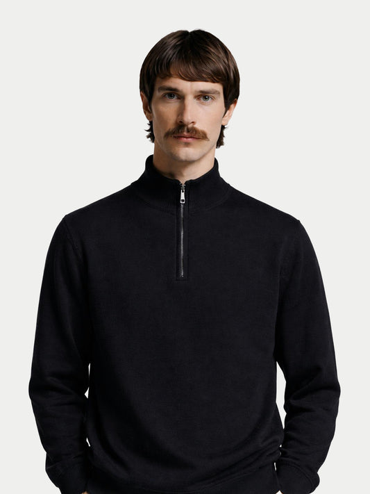 Pull polo demi en cachemire Essential pour hommes