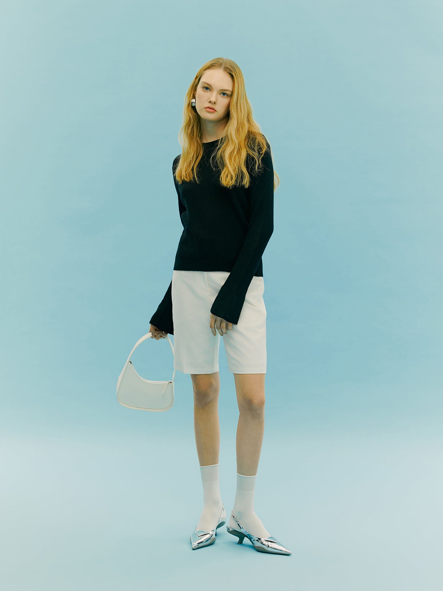 Pull à manches cloche en cachemire chaud | GOBI Cashmere