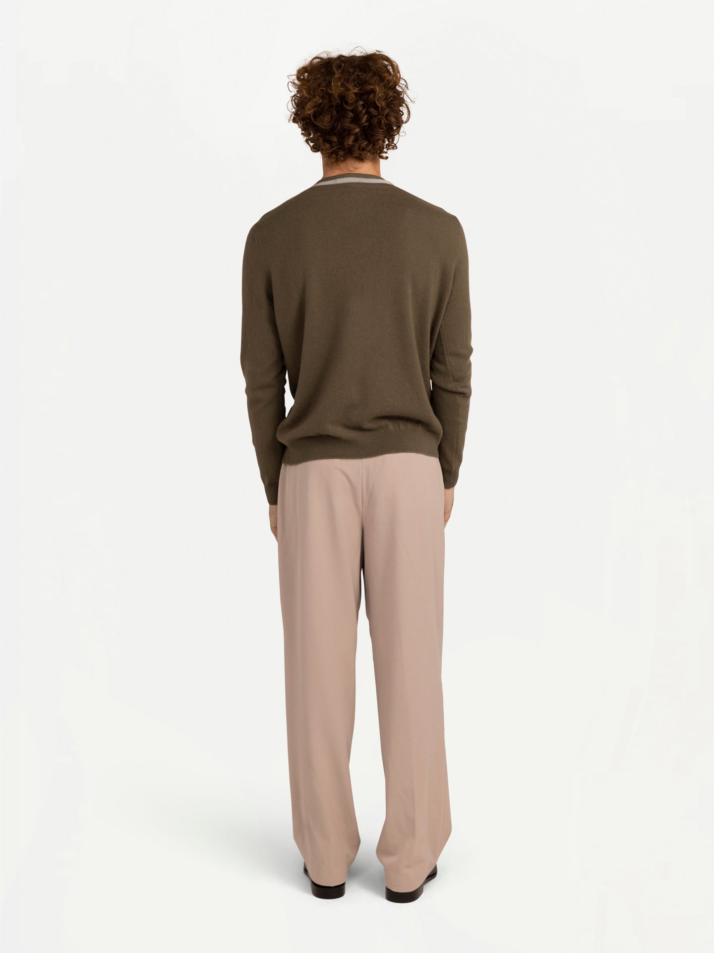 Pull pour hommes en cachemire Vert - Gobi Cashmere