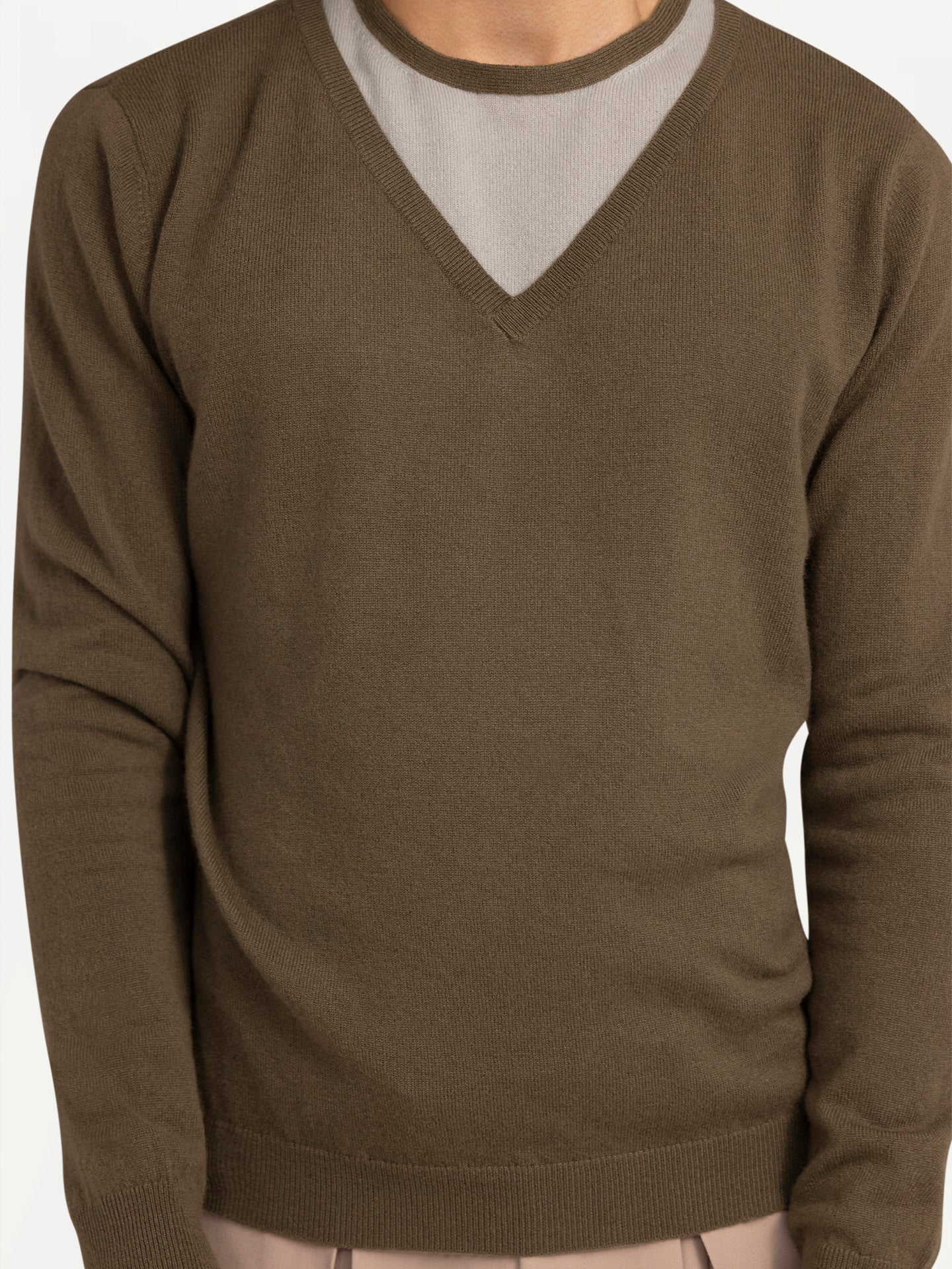 Pull pour hommes en cachemire Vert - Gobi Cashmere
