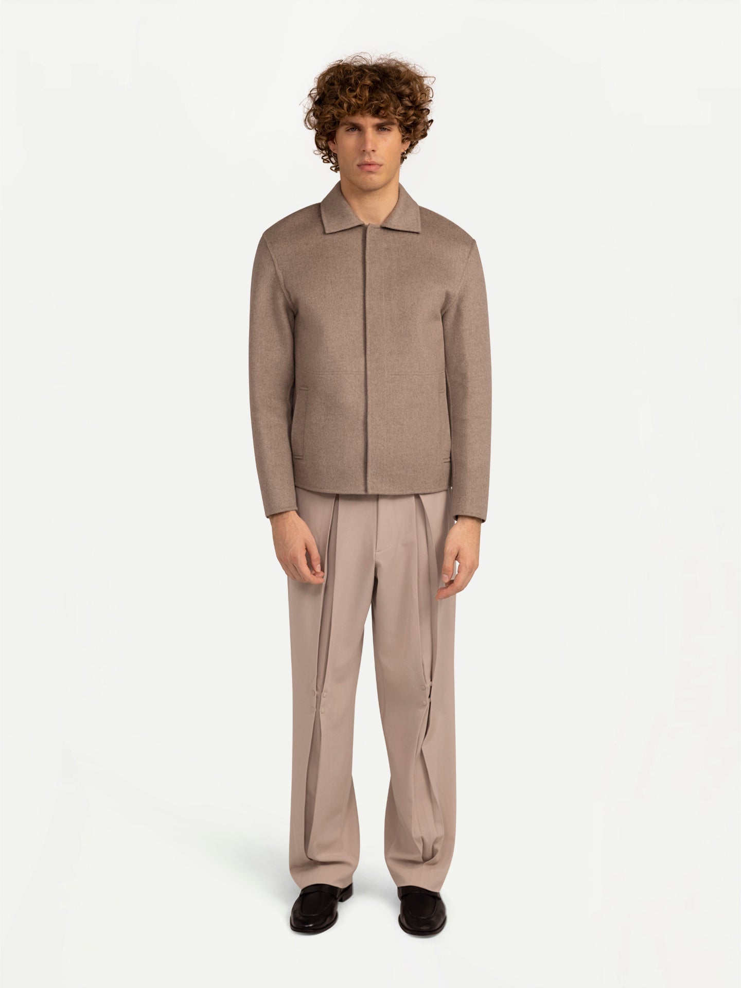 GOBI Veste en cachemire Designer italien Giorgio Spina Taupe - Gobi Cashmere