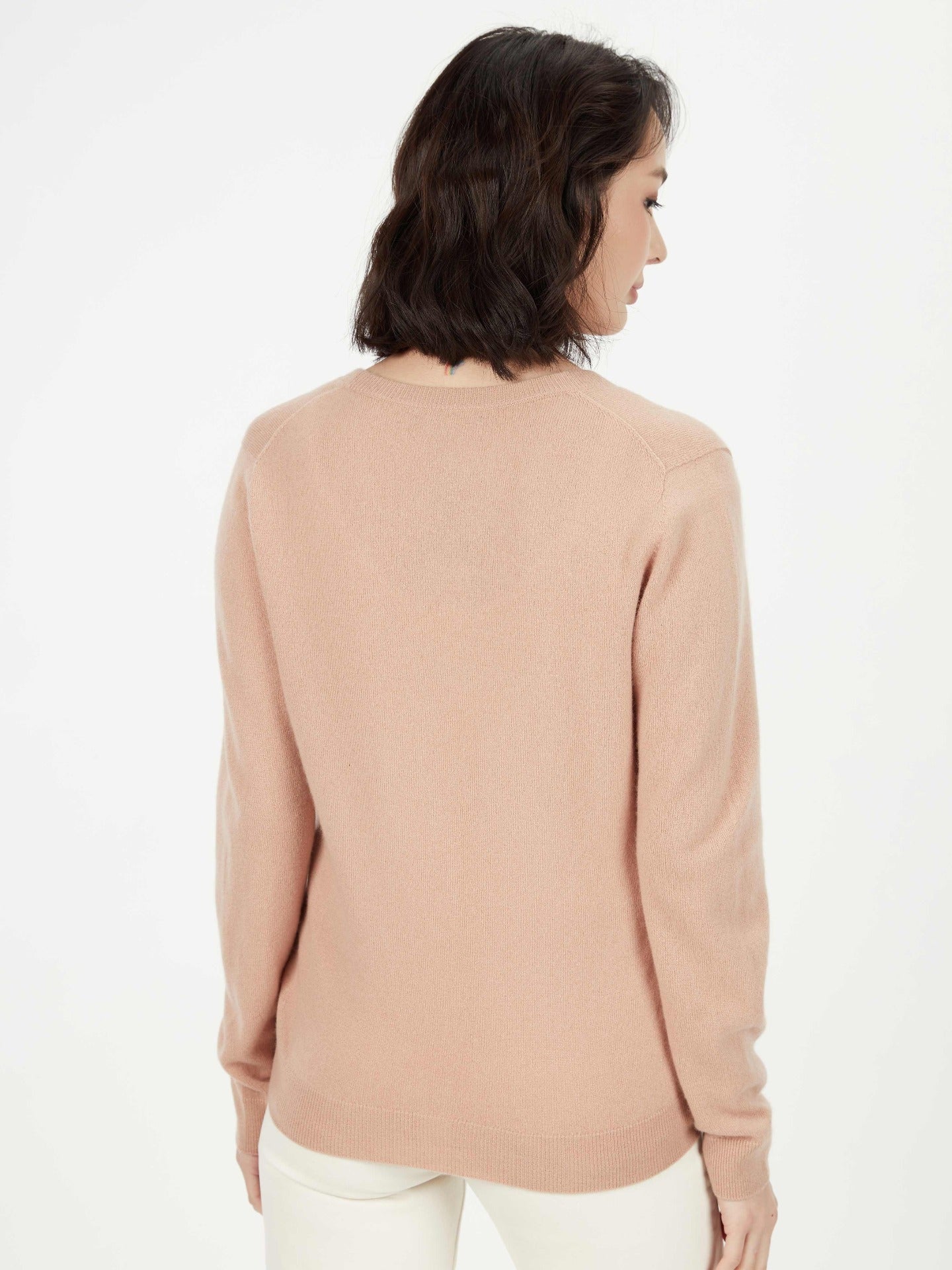 Cardigan col en V en Cachemire pour femmes Marron - Gobi Cashmere