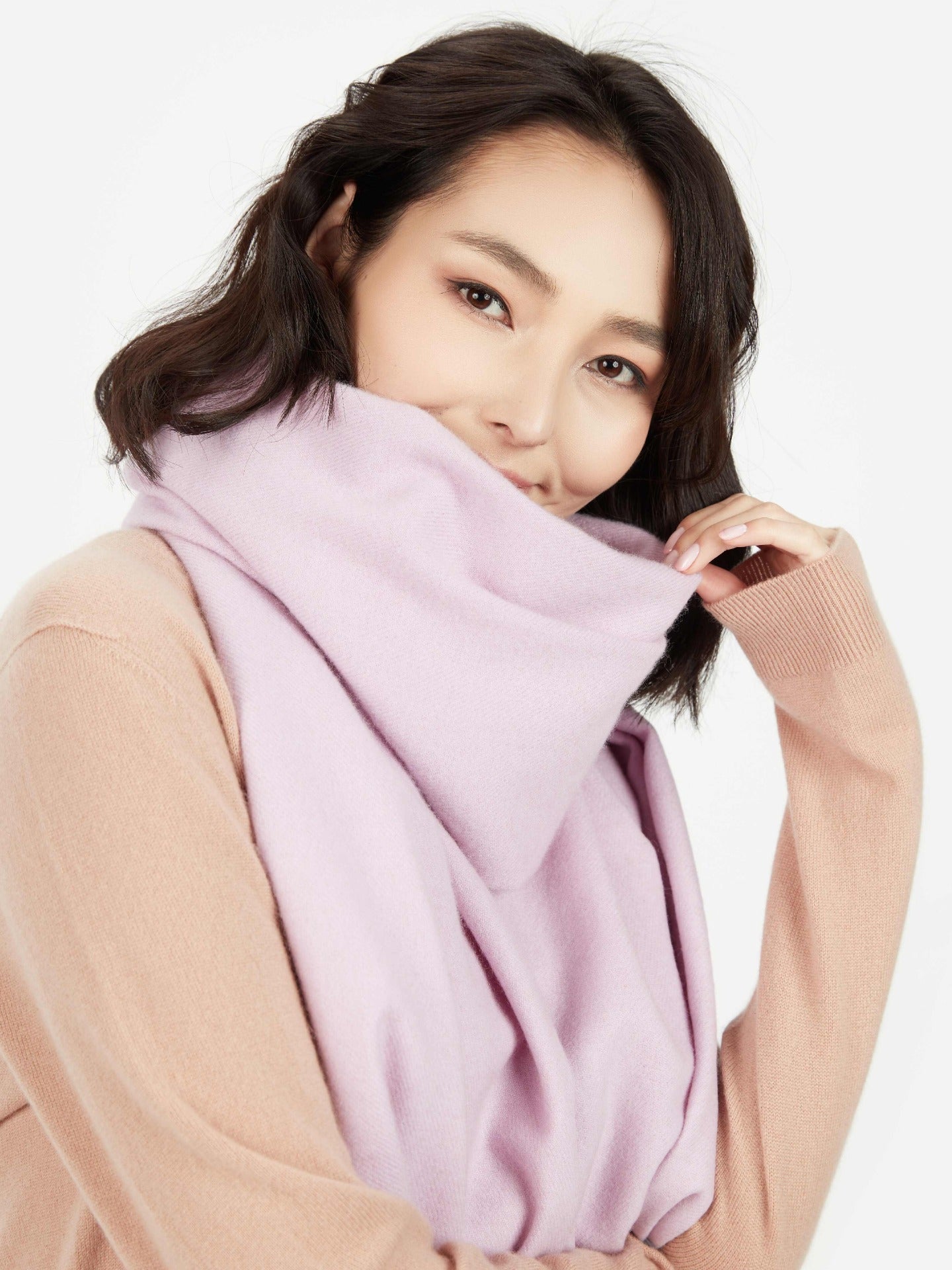 Écharpe tissée en Cachemire pour femmes Blanc - Gobi Cashmere