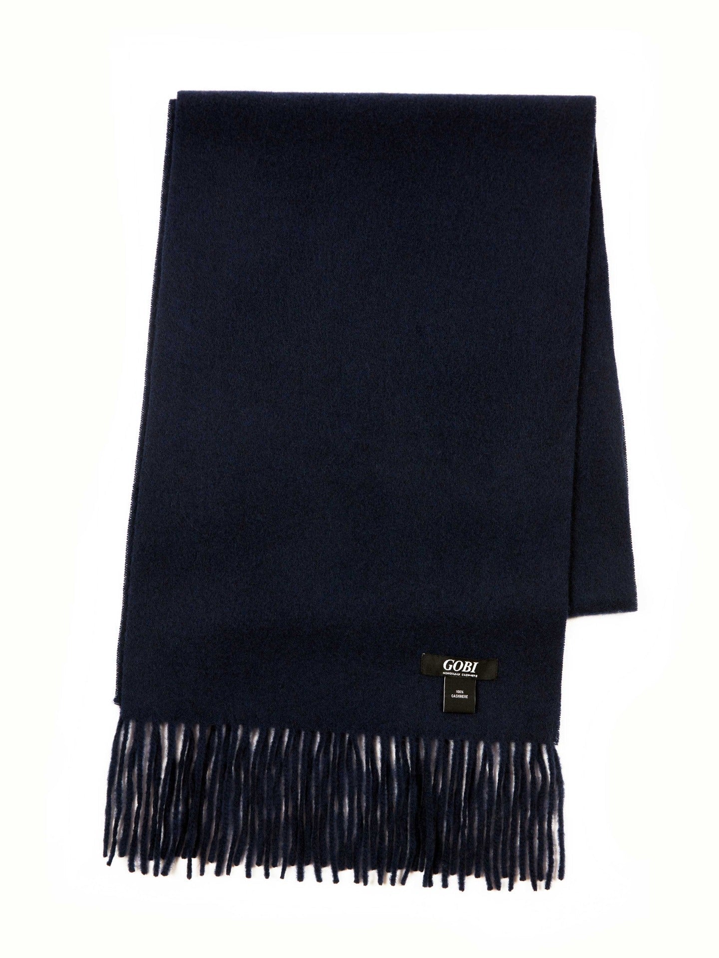 Écharpe avec franges en Cachemire pour unisex Marin - Gobi Cashmere