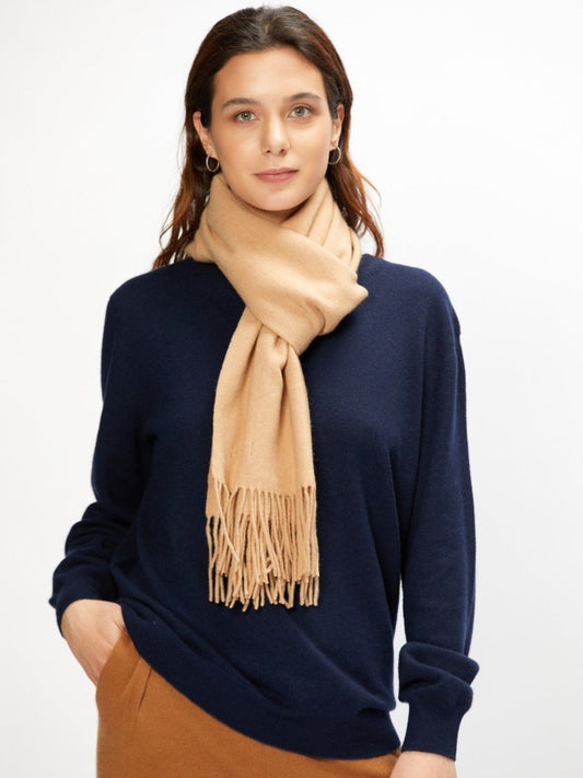 Écharpe avec franges en cachemire pour unisex - Gobi Cashmere