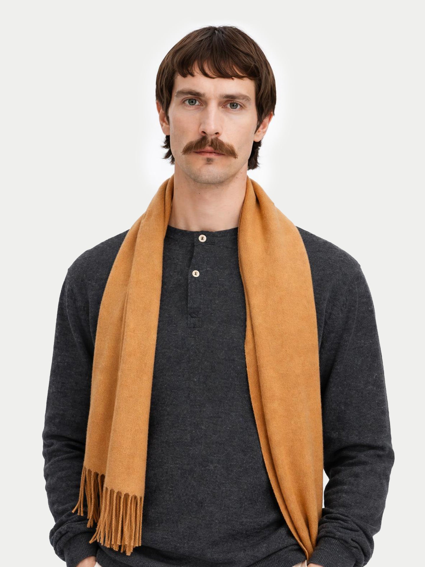 Écharpe avec franges en cachemire pour unisex