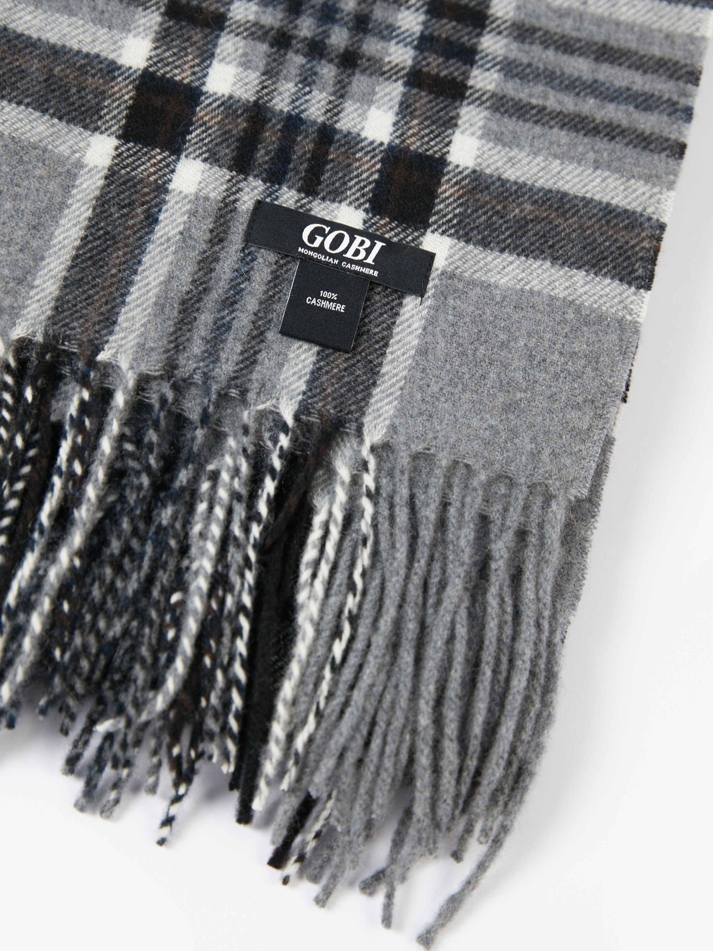 Écharpe tissée en Cachemire pour femmes Gris - Gobi Cashmere