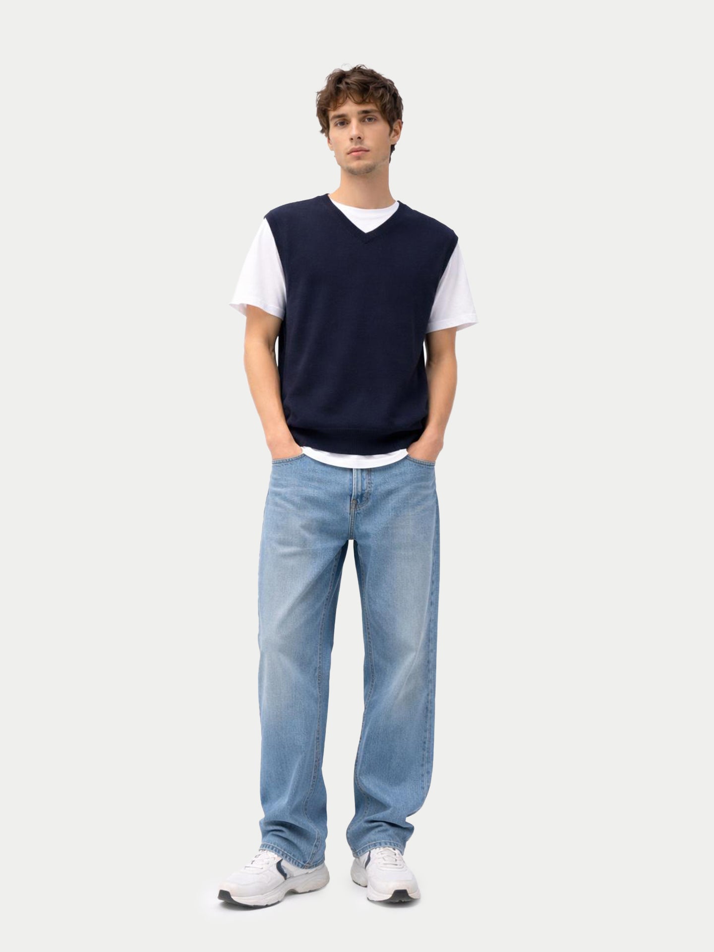 Gilet col en V en cachemire Timeless pour hommes