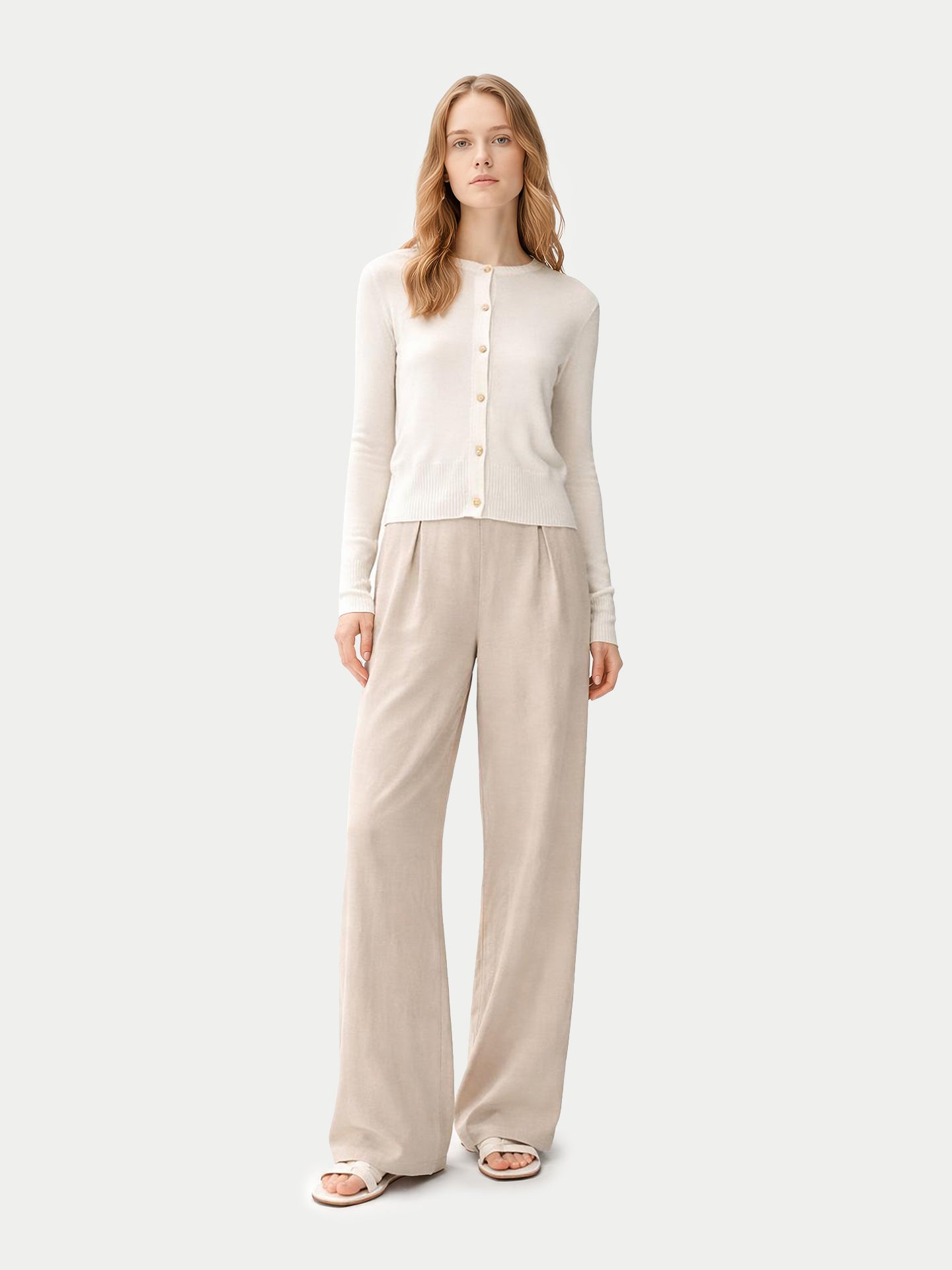 Robe en soie asymétrique en cachemire
