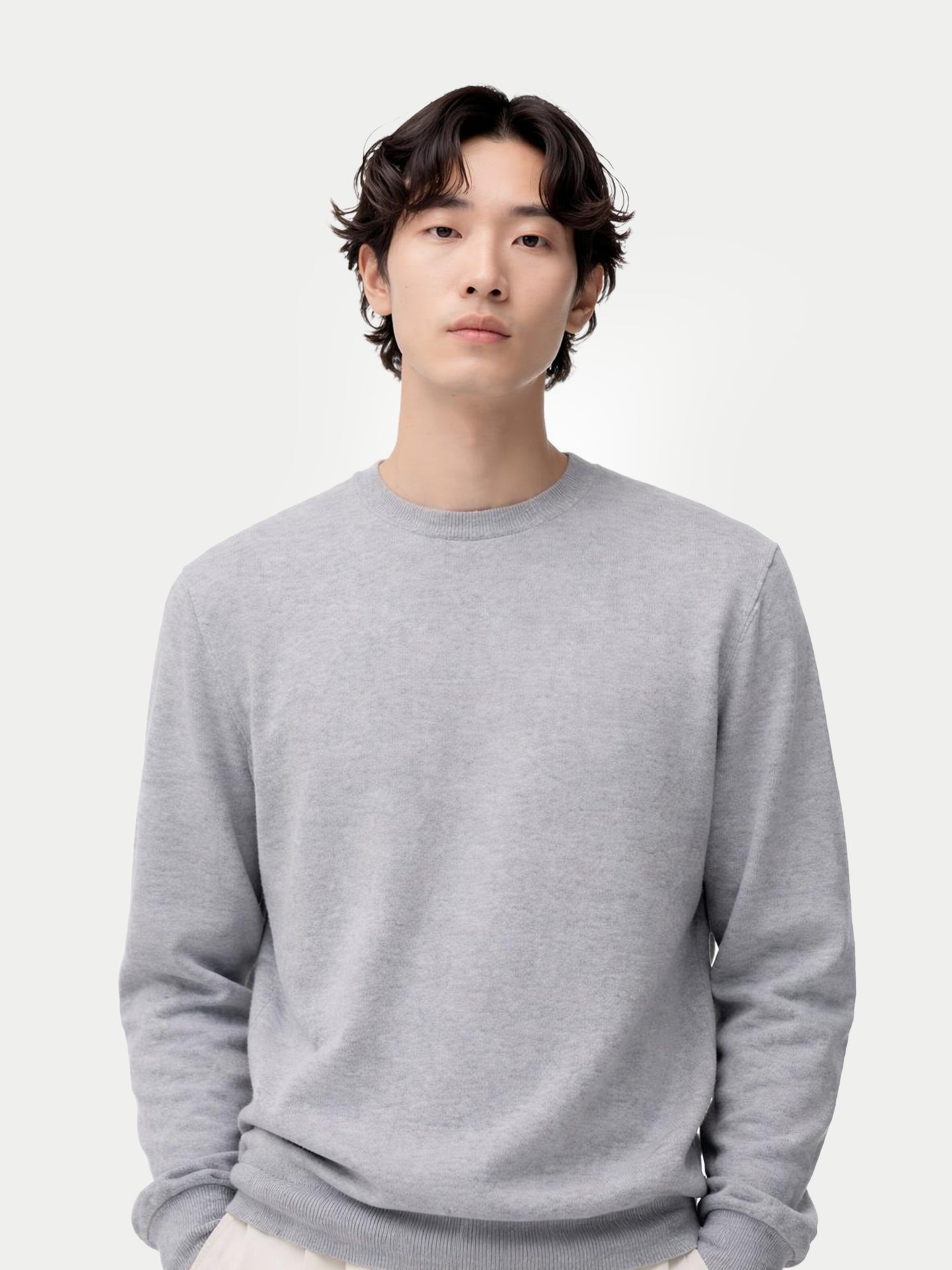 Pull col rond en cachemire Essential pour hommes