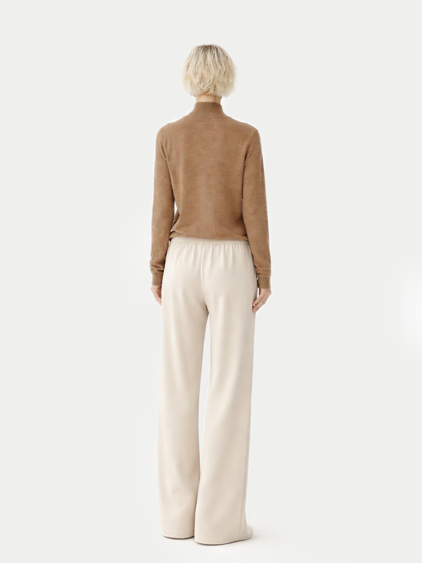 Pull col haut en cachemire Essential pour femmes Couleur Organique Taupe - Gobi Cashmere