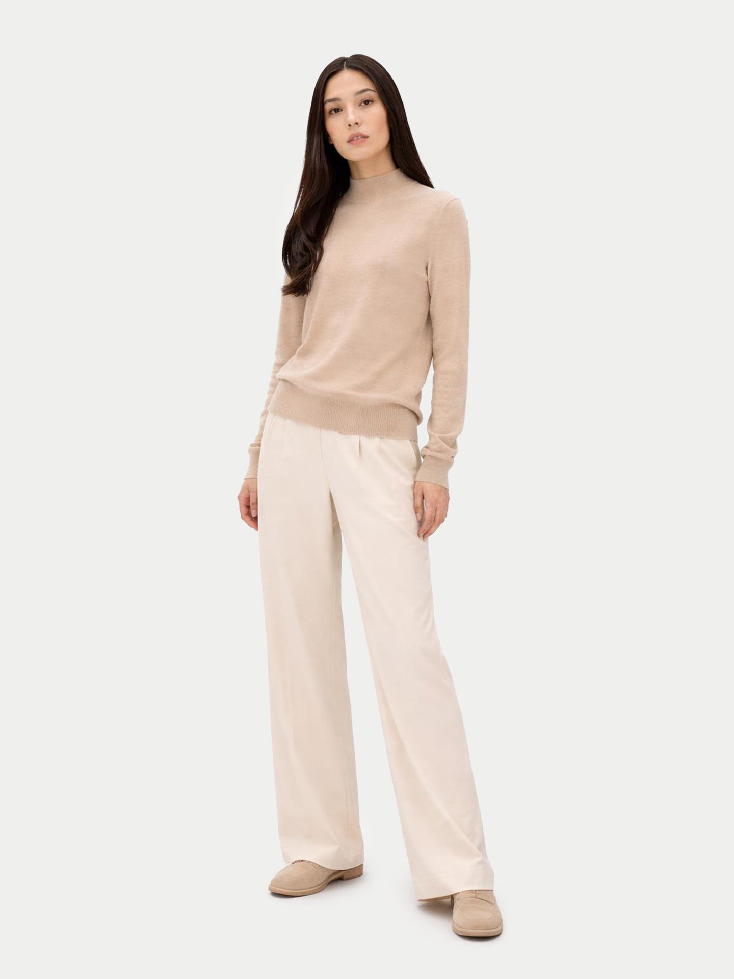 Pull col haut en cachemire Essential pour femmes Couleur Organique