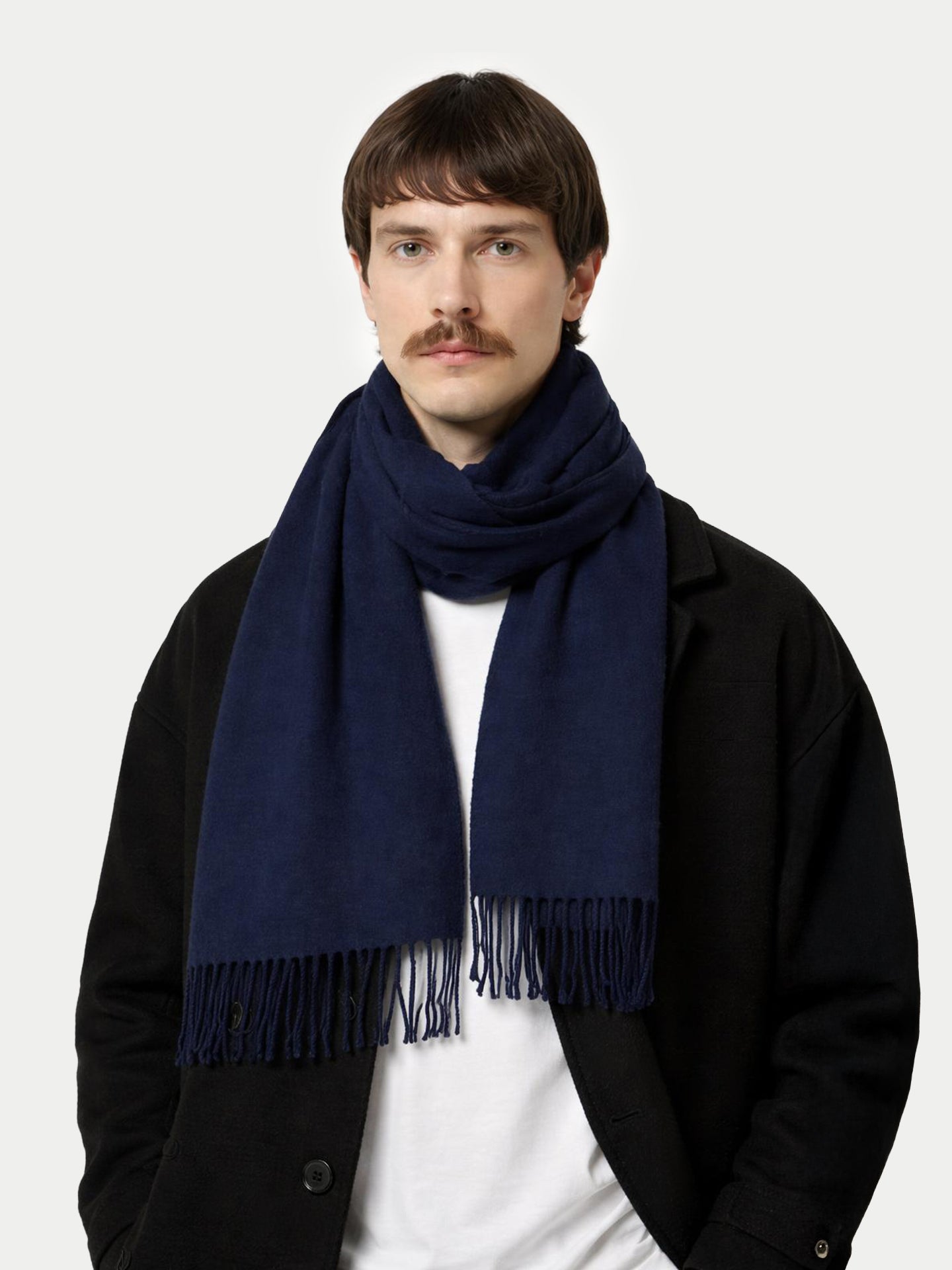 Écharpe avec franges en cachemire pour unisex