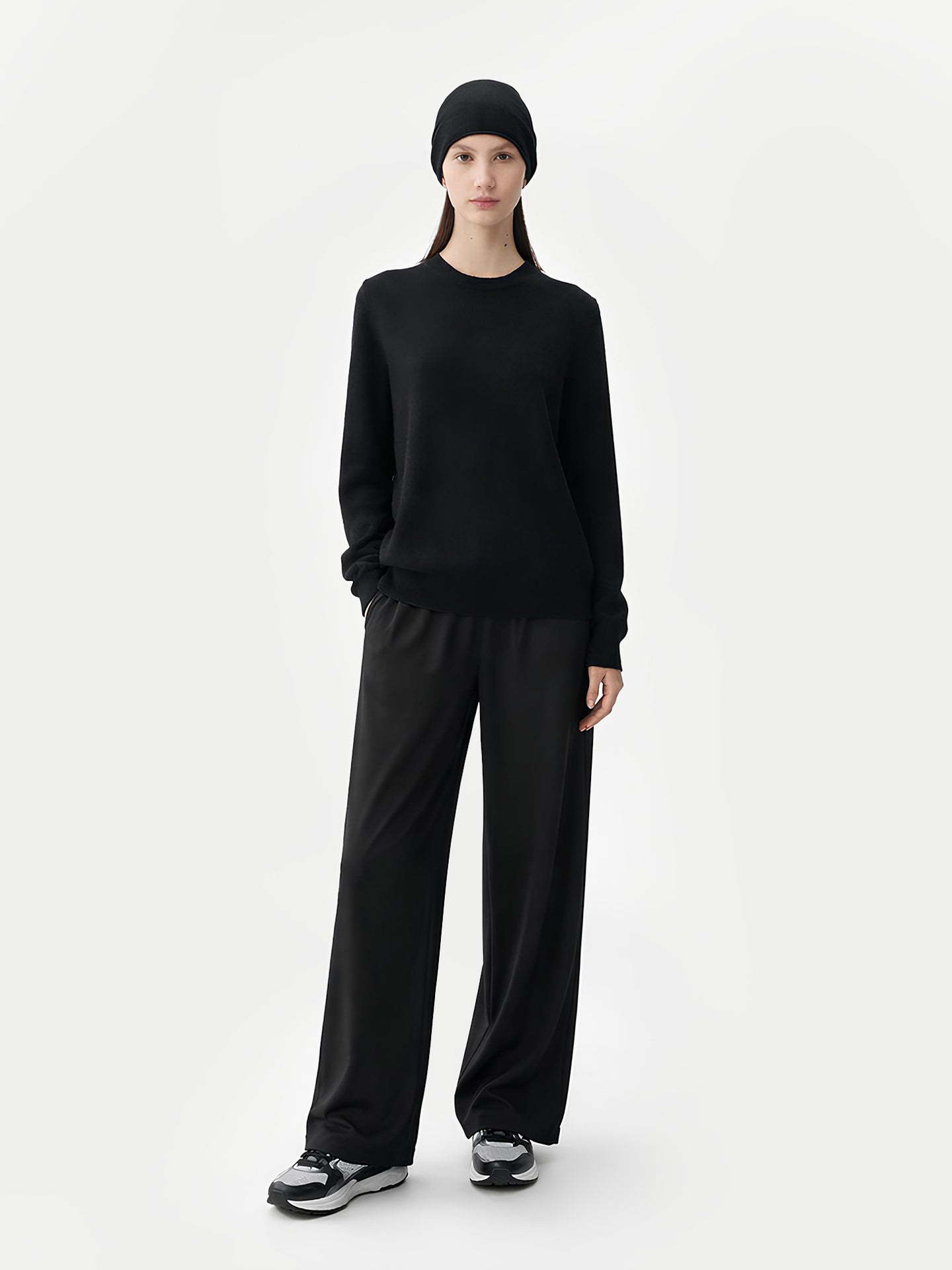 Ensemble pull et bonnet en cachemire Noir - Gobi Cashmere