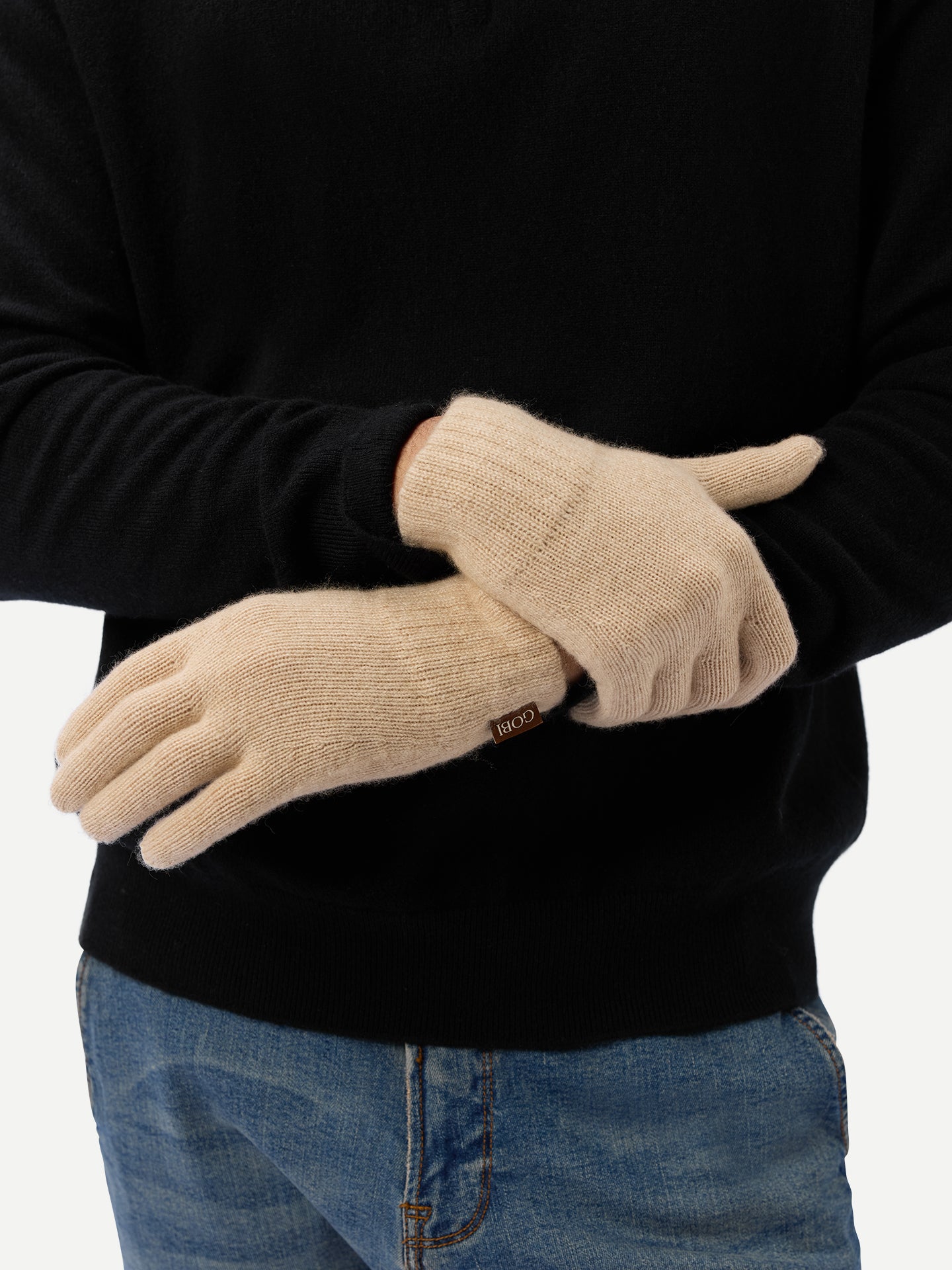 Gants Classiques en Cachemire pour l’Hiver couleur beige | GOBI Cashmere
