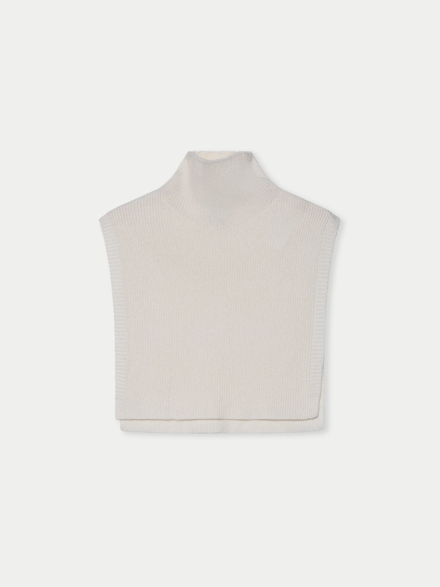 Écharpe col roulé en cachemire unisexe couleur blanc | GOBI Cashmere