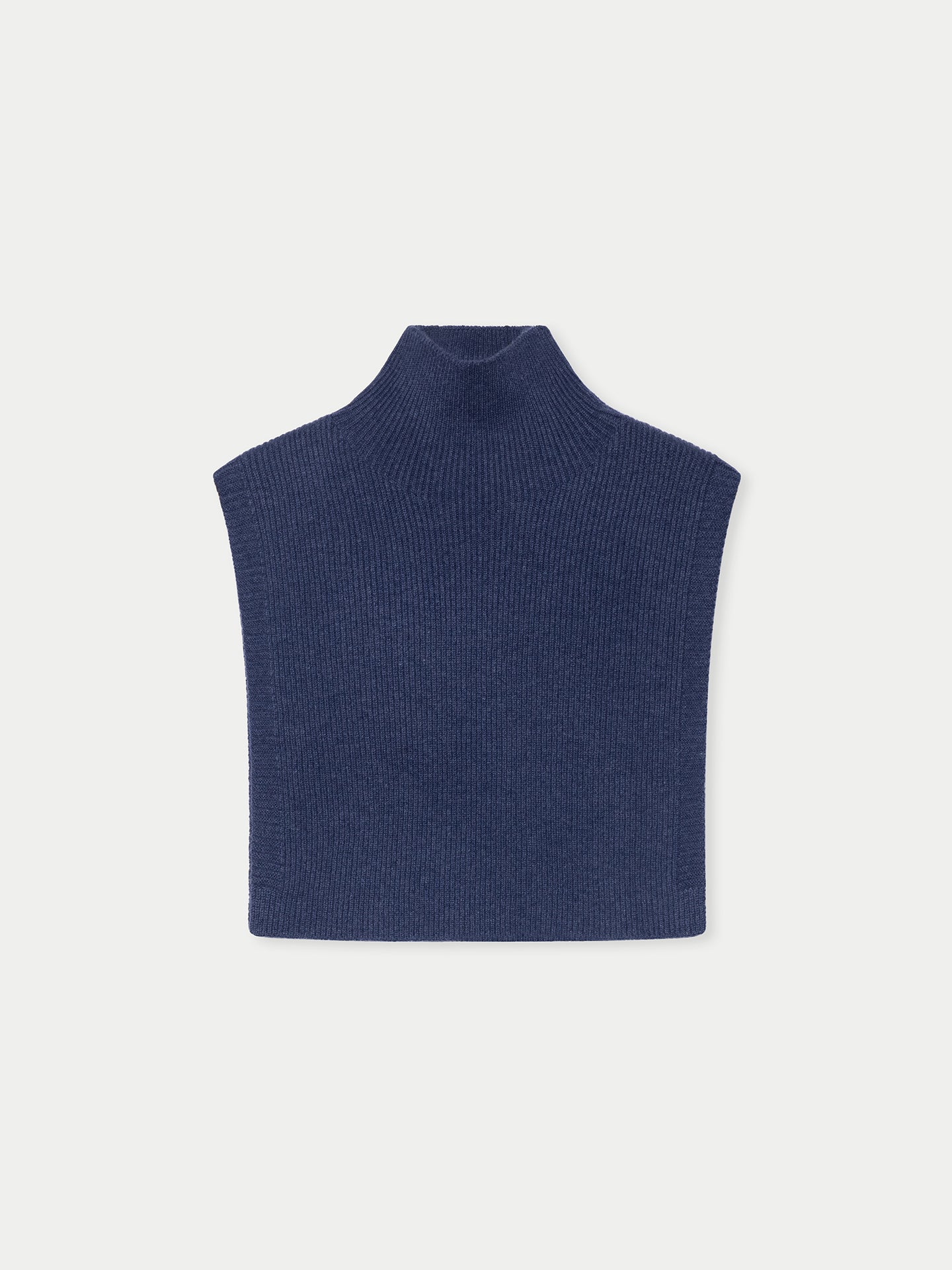 Écharpe col roulé en cachemire unisexe couleur bleu | GOBI Cashmere