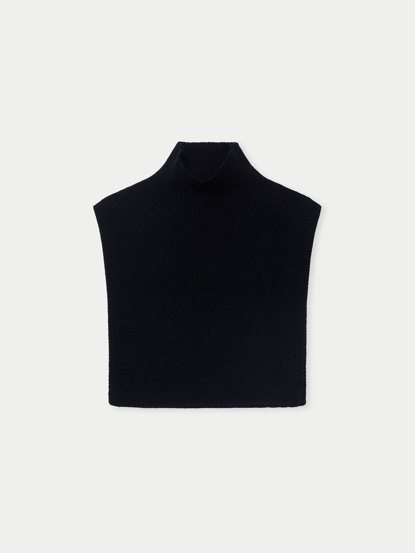 Écharpe col roulé en cachemire unisexe couleur noir | GOBI Cashmere