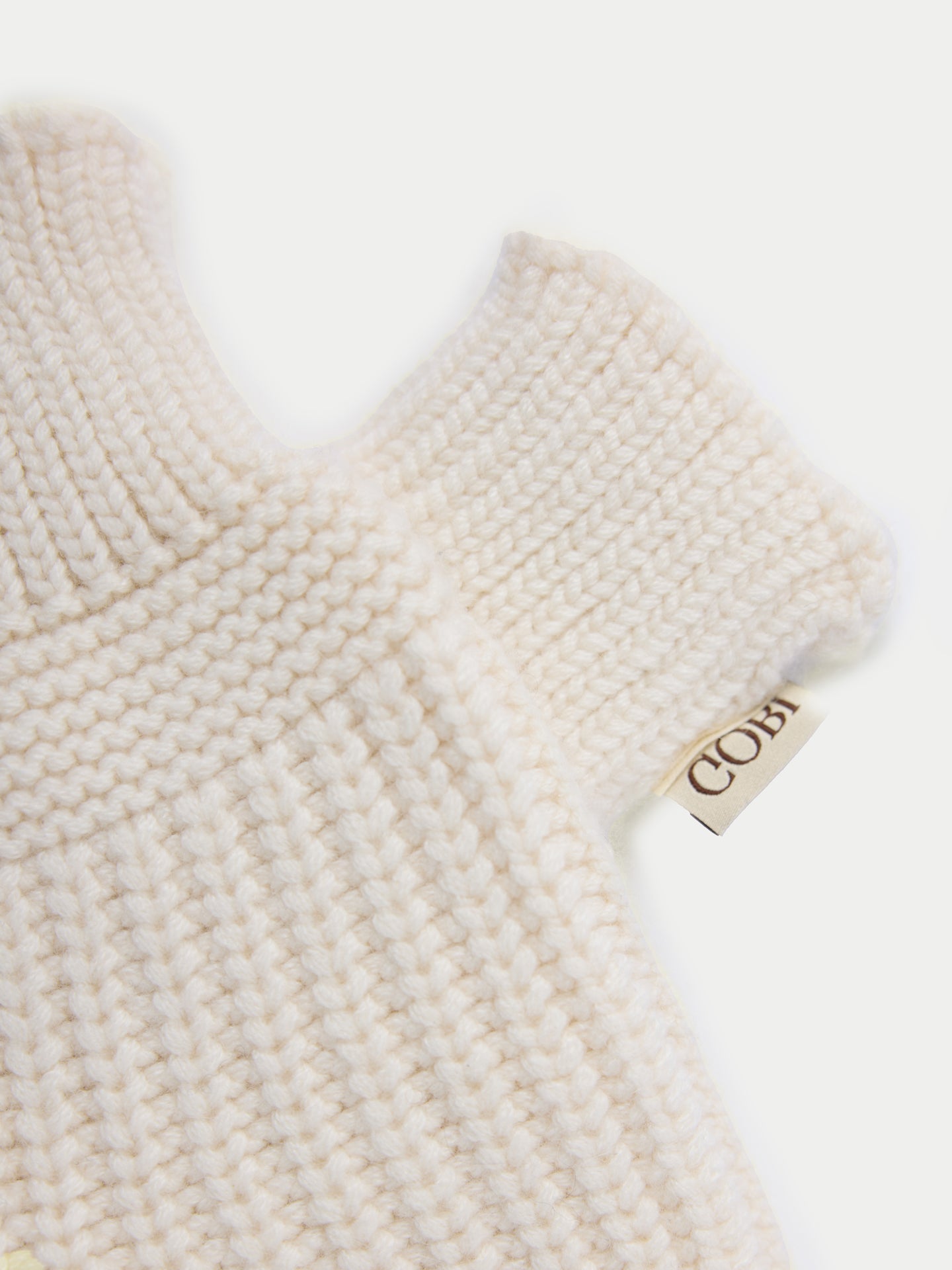 Gants en Cachemire à Côtes couleur blanc | GOBI Cashmere