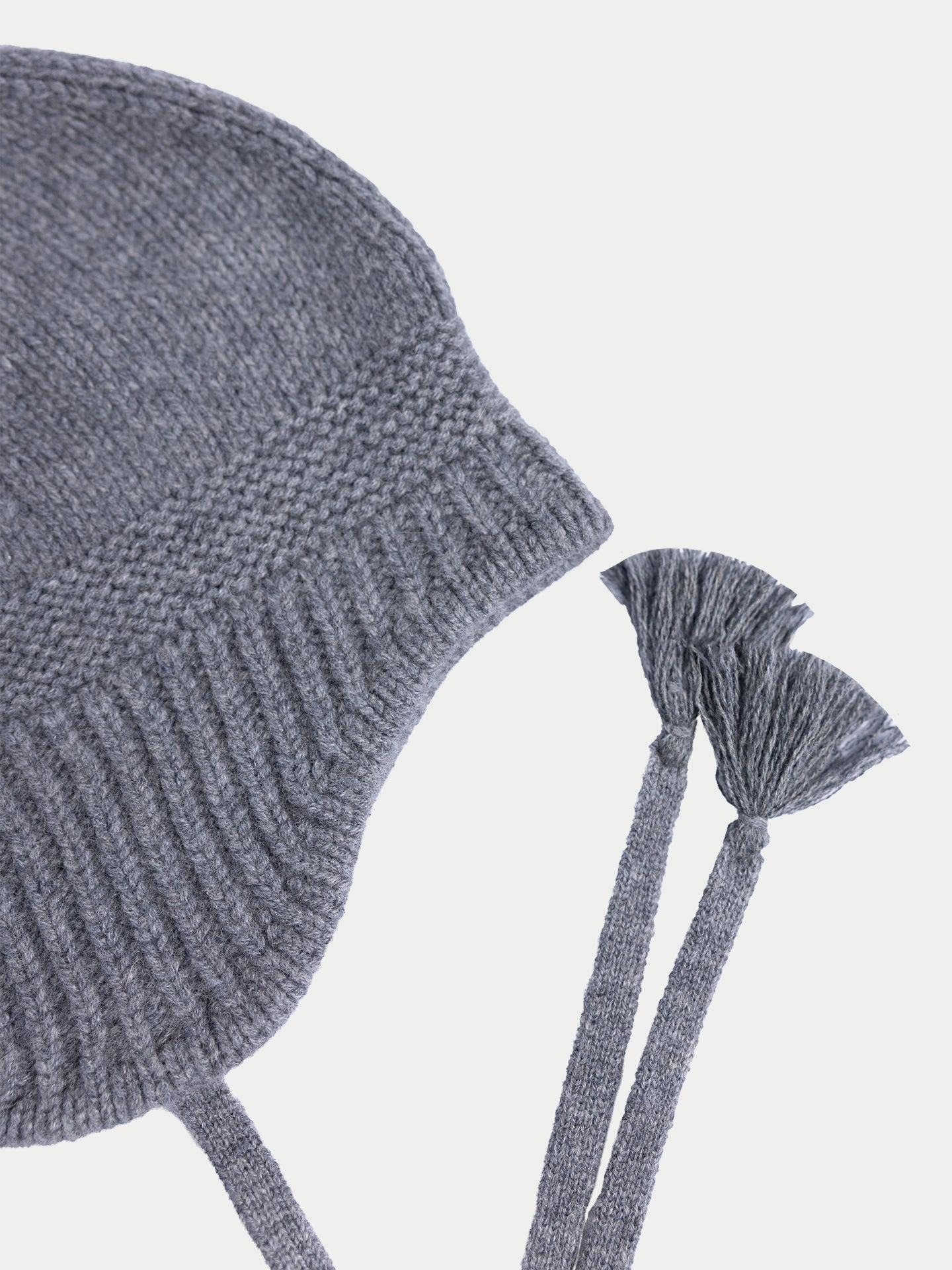 Bonnet à Liens en Cachemire couleur gris | GOBI Cashmere