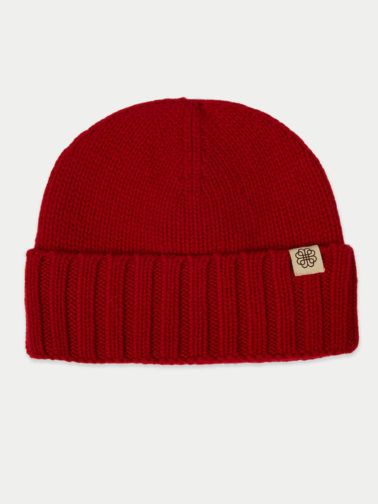 Bonnet en cachemire unisexe couleur rouge | GOBI Cashmere