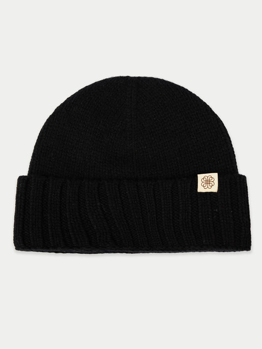 Bonnet en cachemire unisexe couleur noir | GOBI Cashmere