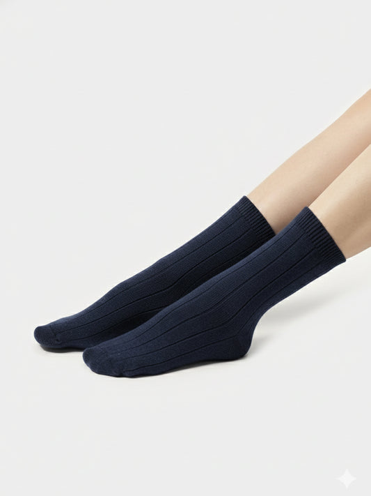 Chaussettes unisexes en tricot côtelé