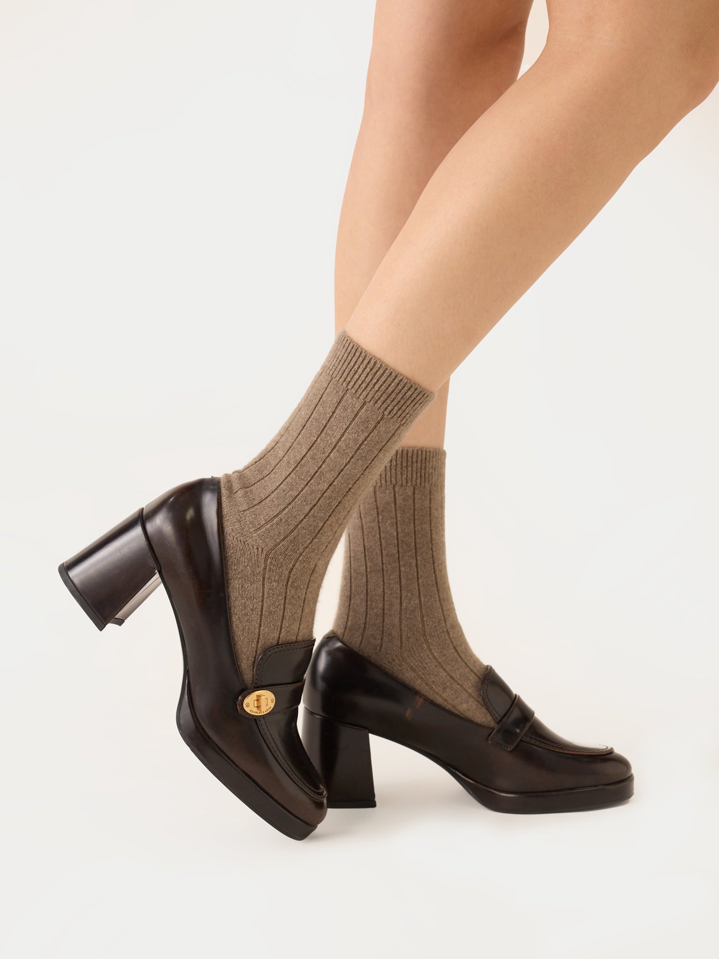 Chaussettes unisexes en cachemire Couleur Organique