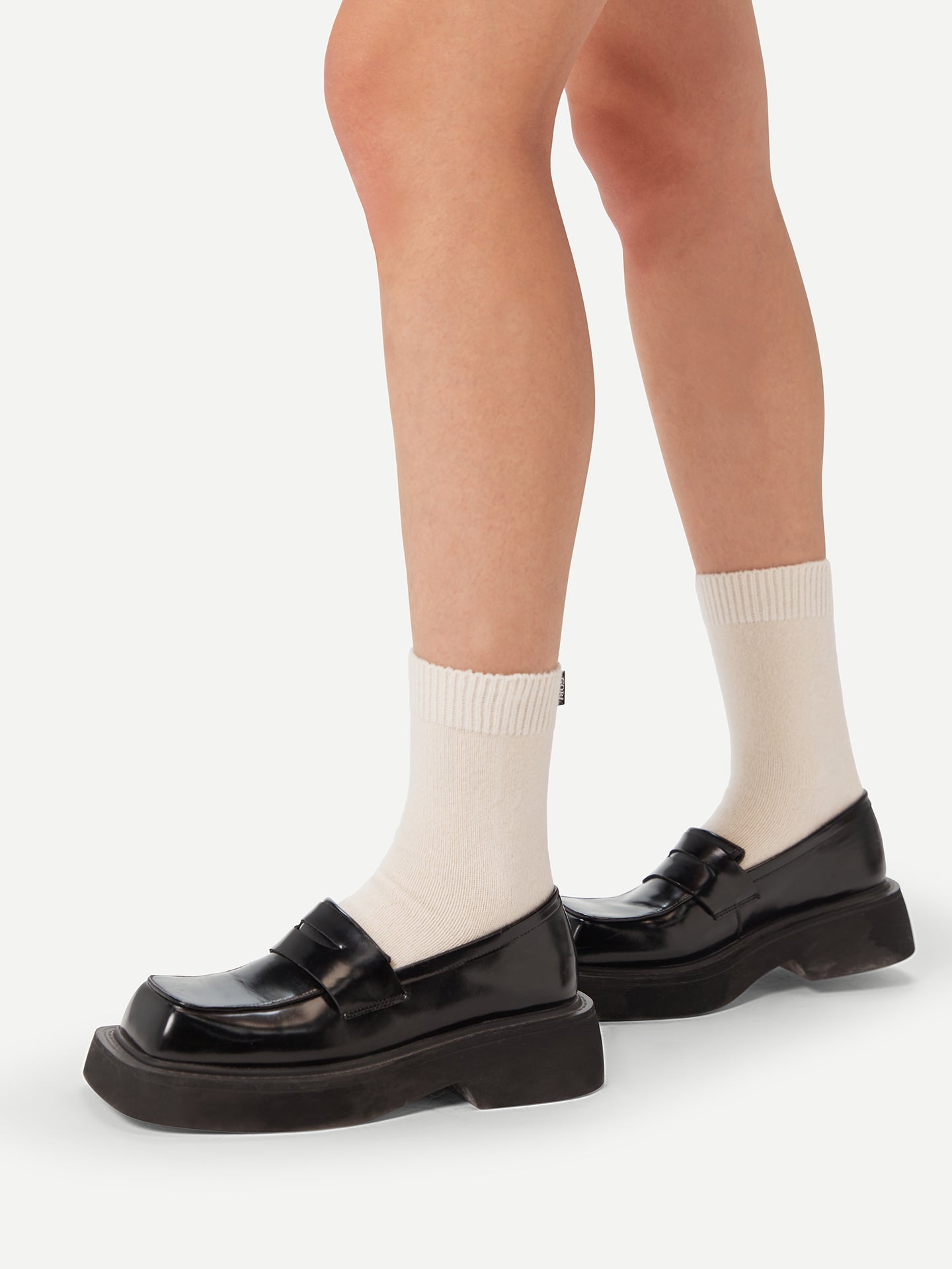 Chaussettes unisexes en cachemire Blanc - Gobi Cashmere