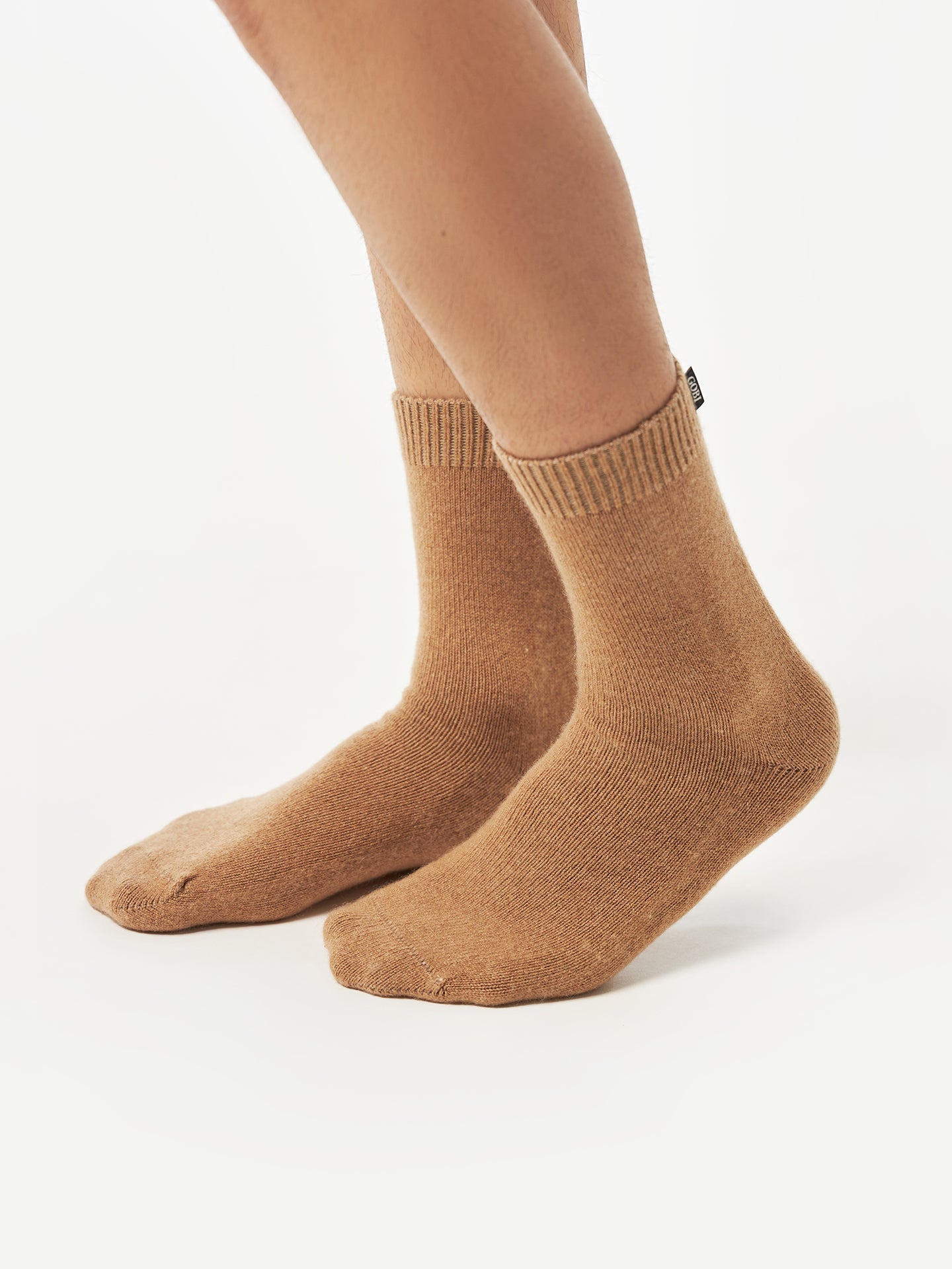 Chaussettes unisexes en cachemire marron - Gobi Cashmere