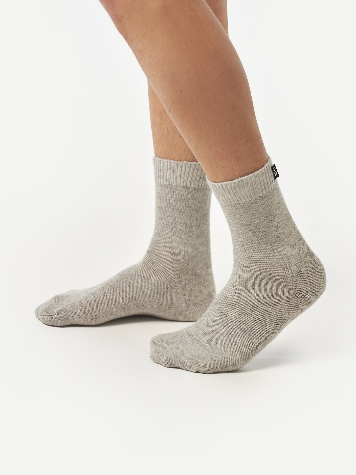 Chaussettes unisexes en cachemire Gris - Gobi Cashmere