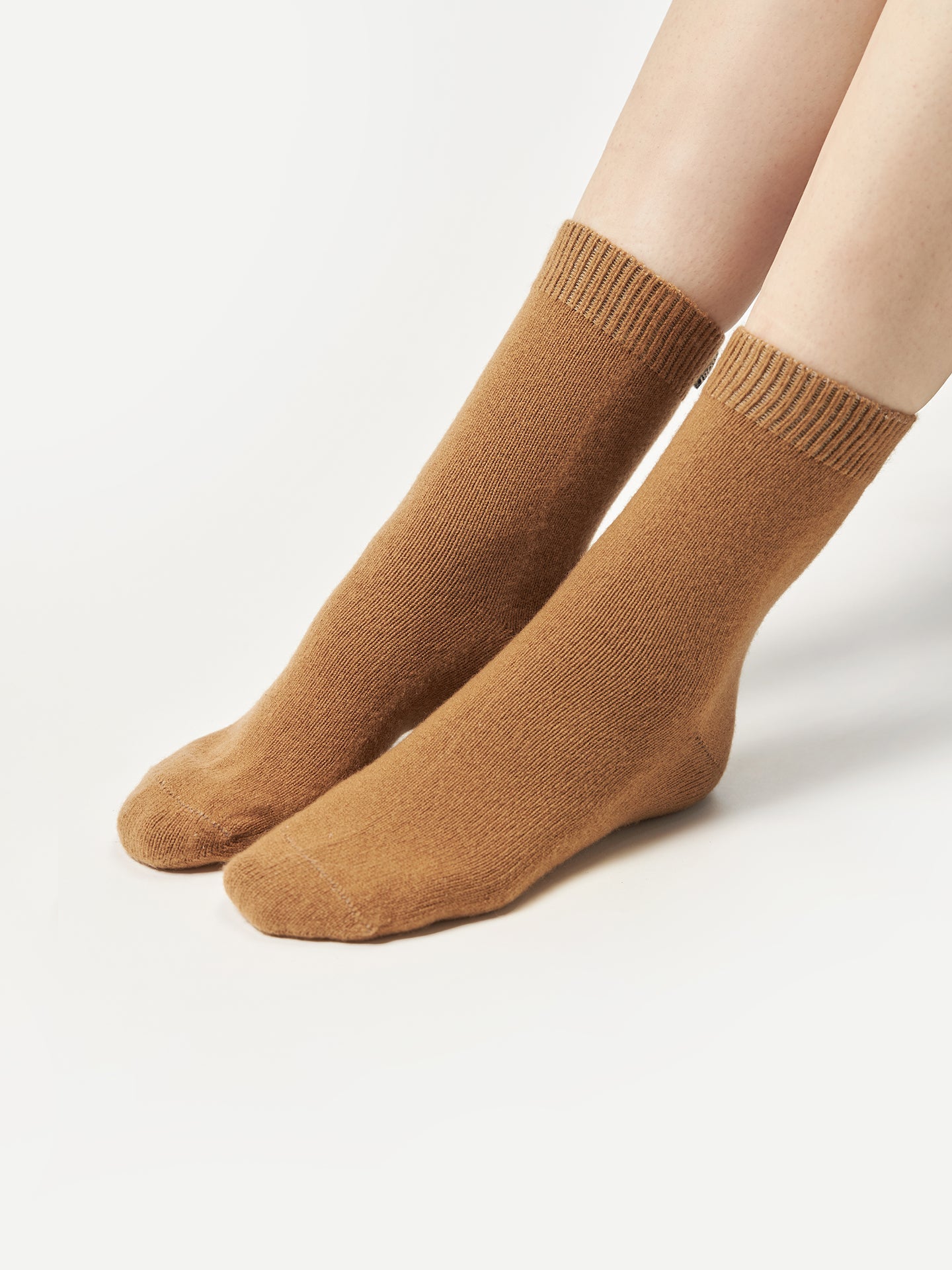 Chaussettes unisexes en cachemire marron - Gobi Cashmere