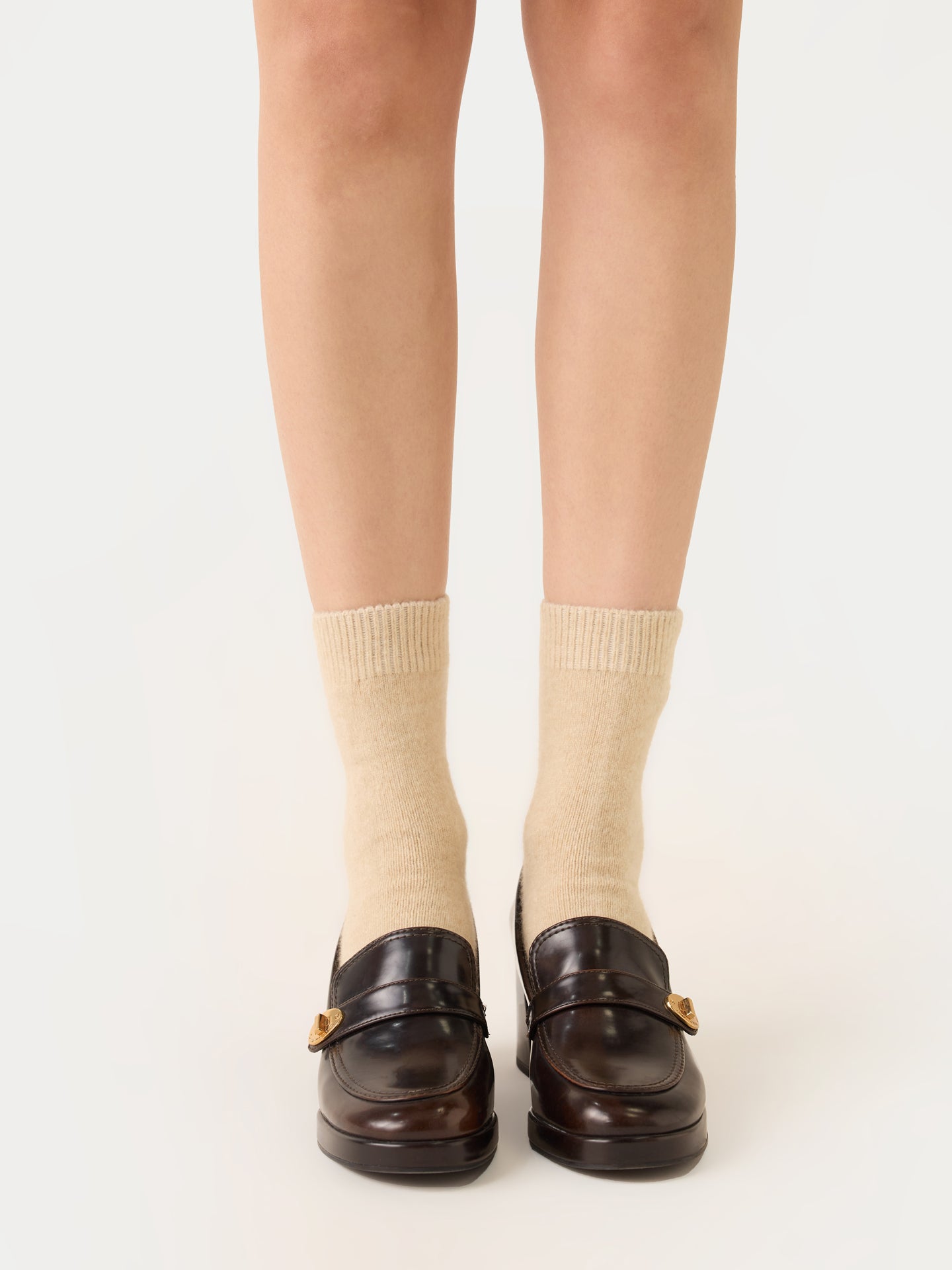 Chaussettes unisexe en tricot côtelé Couleur Organique